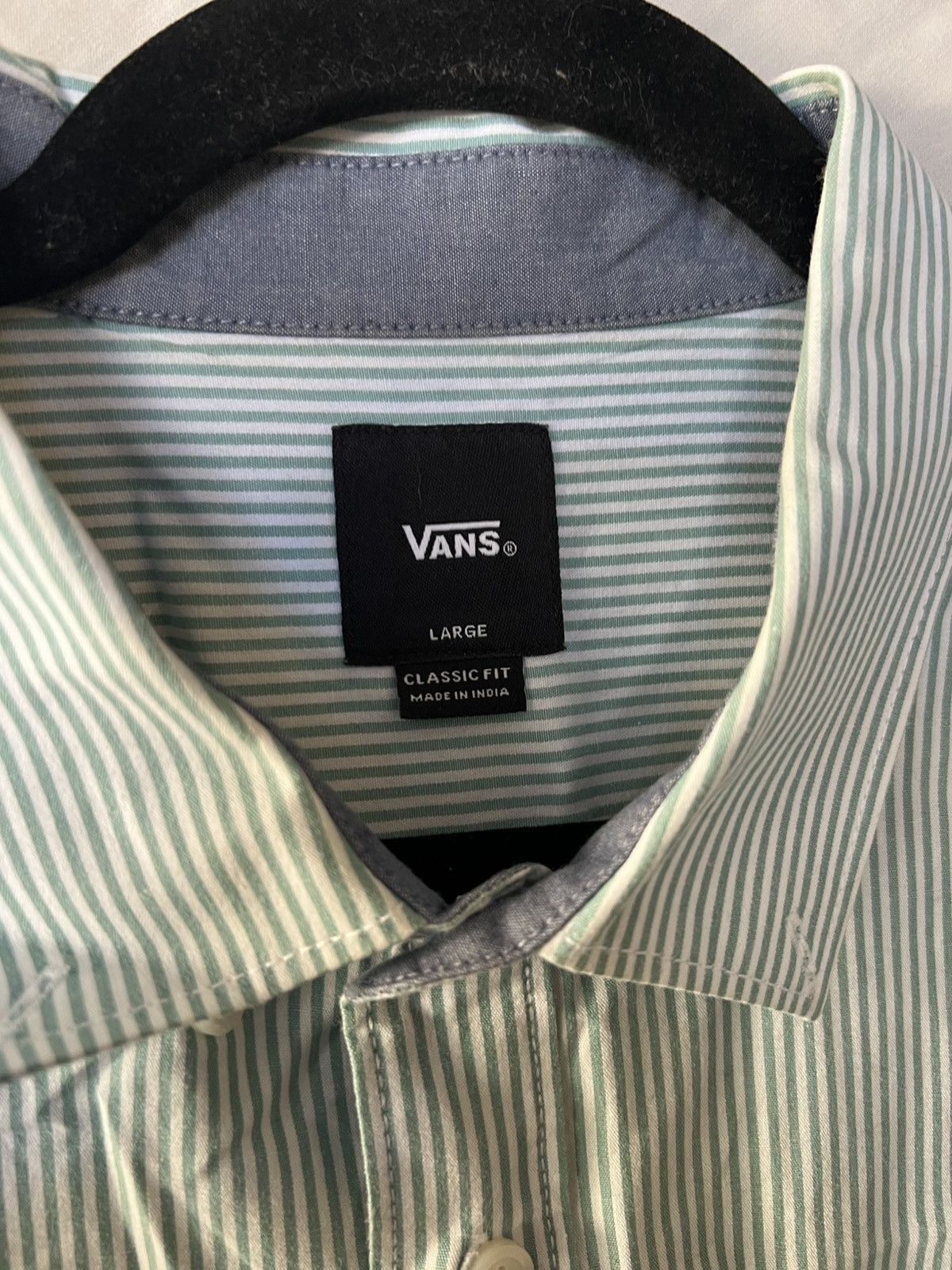Vans Vans Men's Blue and Green Shirt Size US L / EU 52-54 / 3 - 3 Thumbnail
