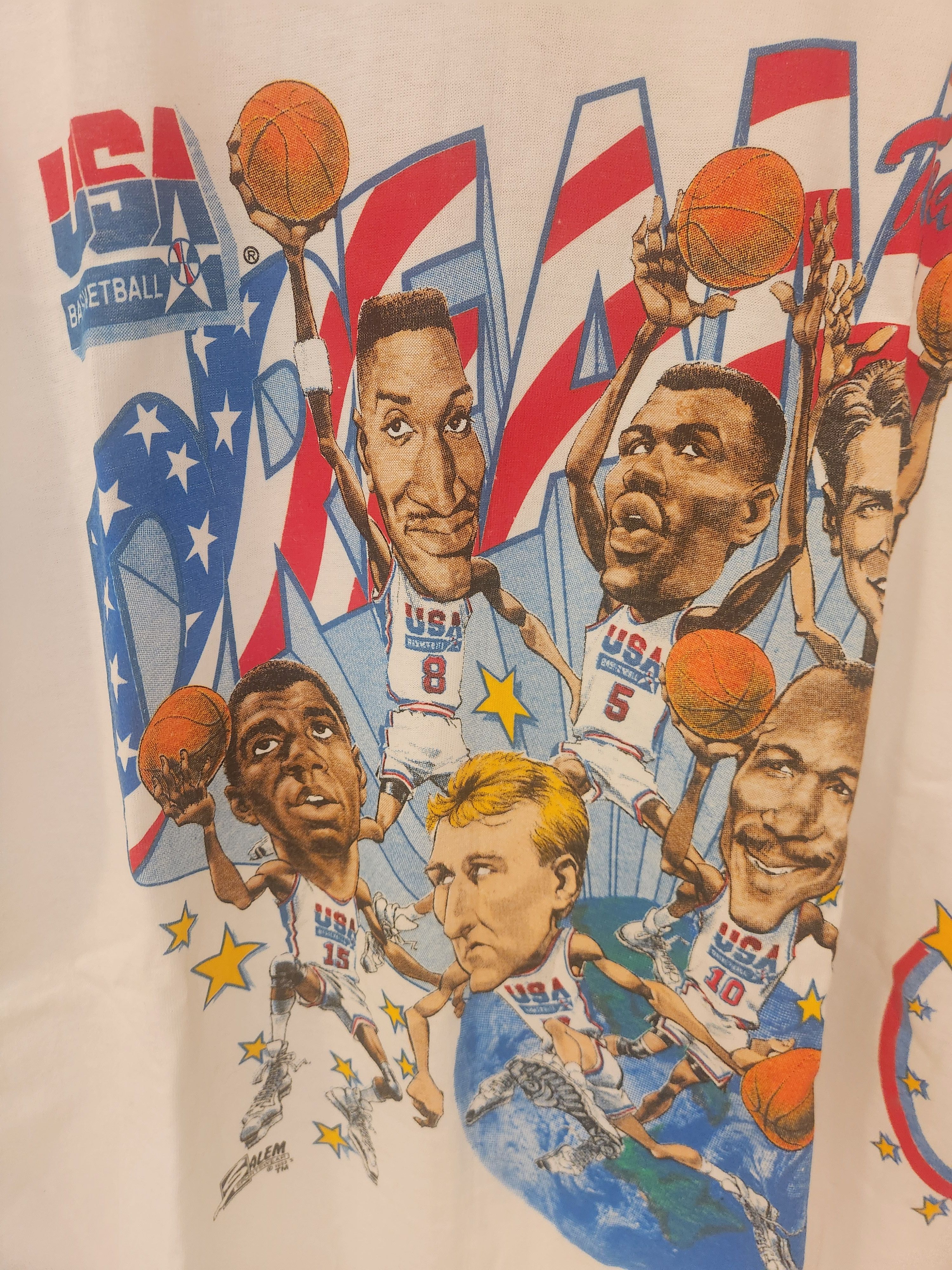 Salem Sportswear 1992 basketball Dreamteam Vintage Shirt Single Stitch Size US XL / EU 56 / 4 - 7 Thumbnail