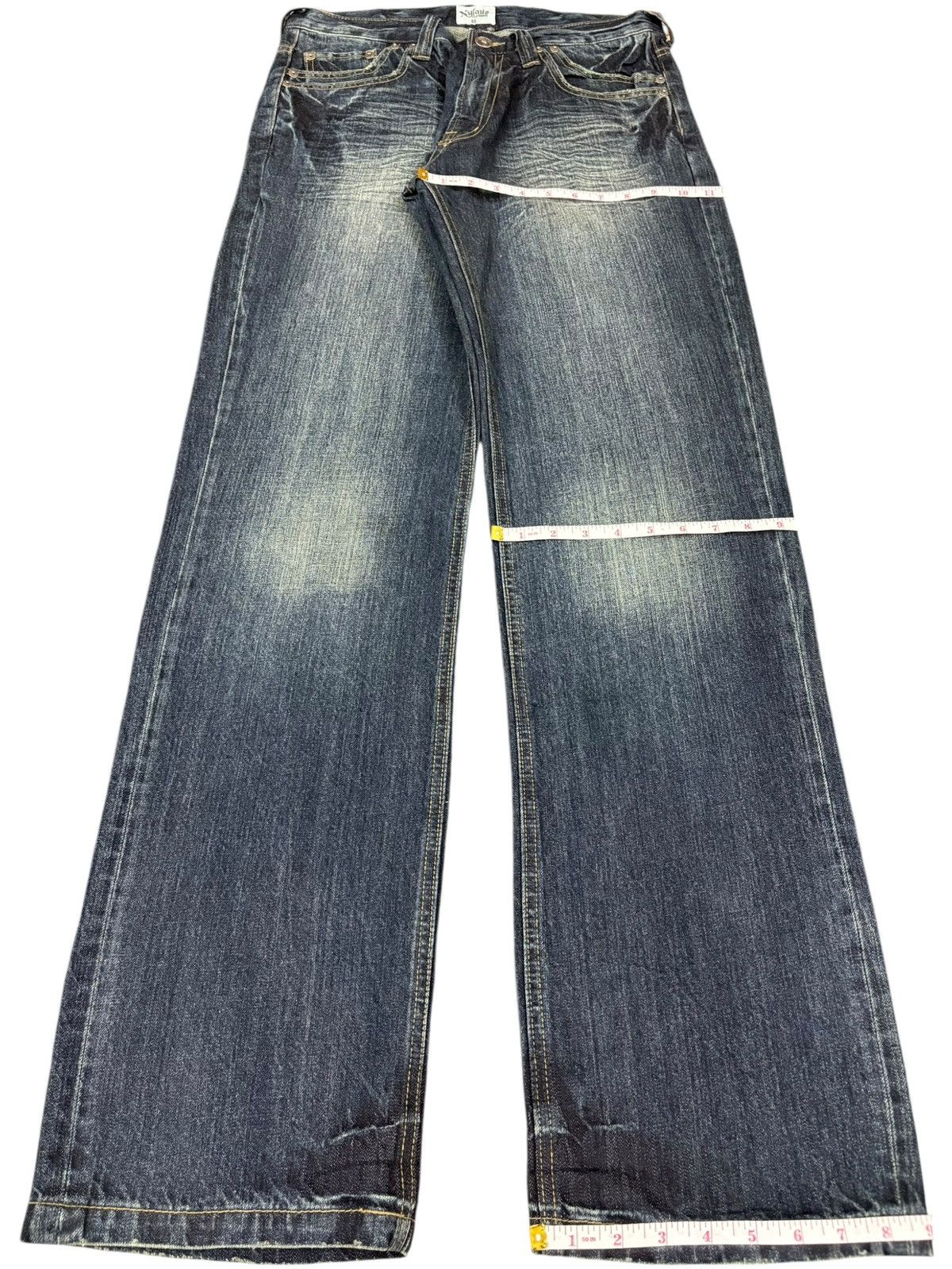 Japanese Brand Vintage Nylaus Faded Wash Multi Pocket Loose Baggy Jeans Size US 31 - 12 Thumbnail