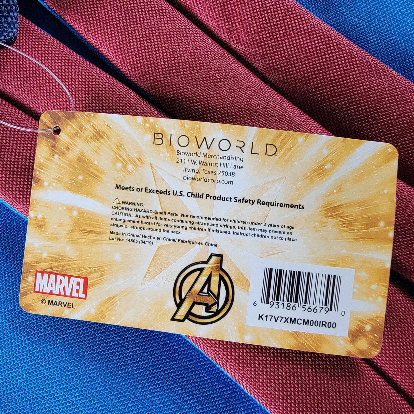 Marvel Comics Captain Marvel Movie Glitter Backpack Size ONE SIZE - 3 Thumbnail