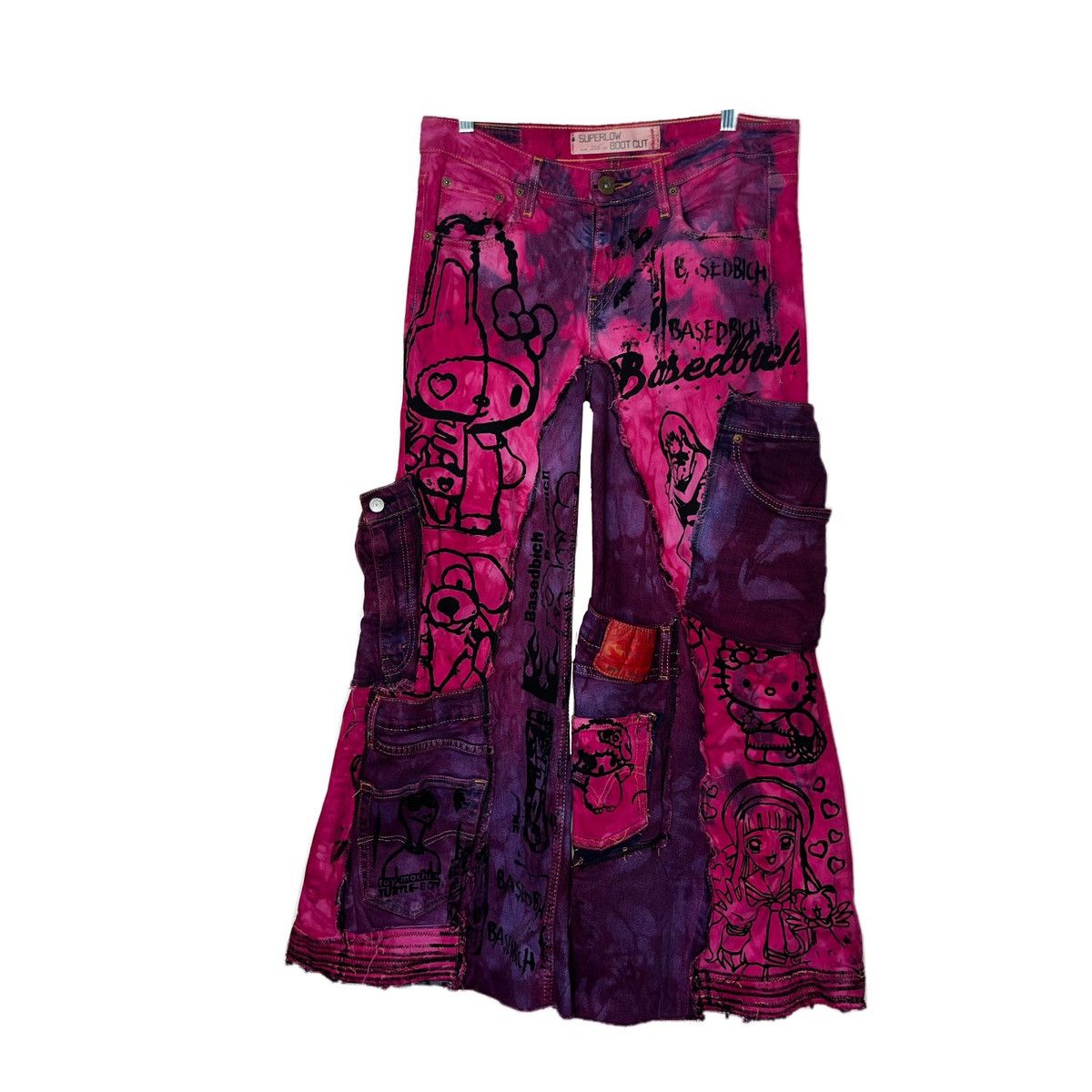 Japanese Brand Basedbich upcycled wide pants Size US 31 - 4 Thumbnail