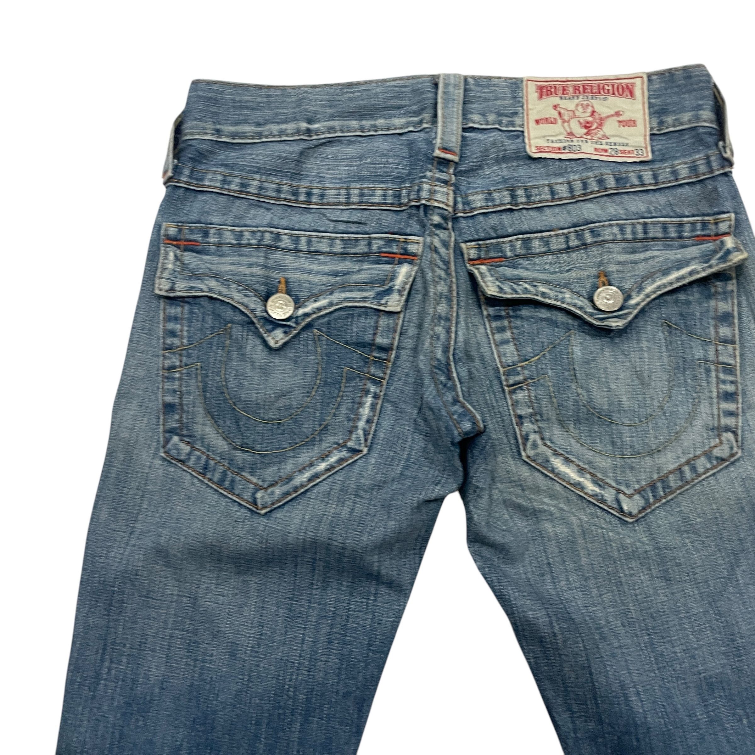True Religion Vintage 90s True Religion Flare Distressed Denim Size 31" - 11 Thumbnail