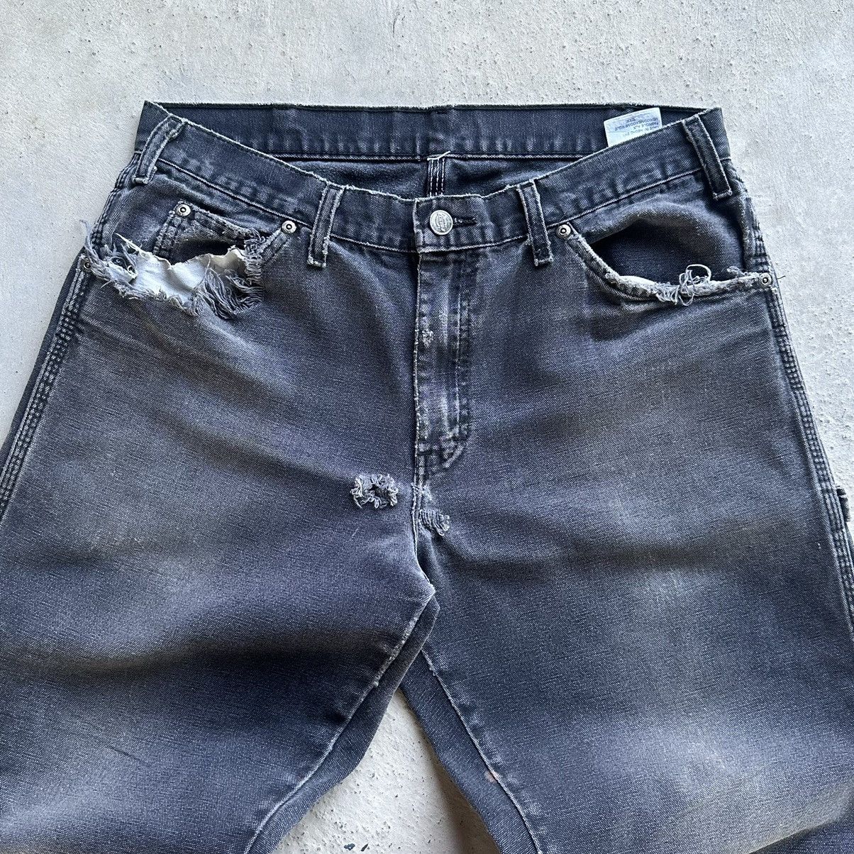 Dickies (33x30) Distressed Faded Dickies Carpenter Pants Faded Black Size US 33 - 5 Thumbnail