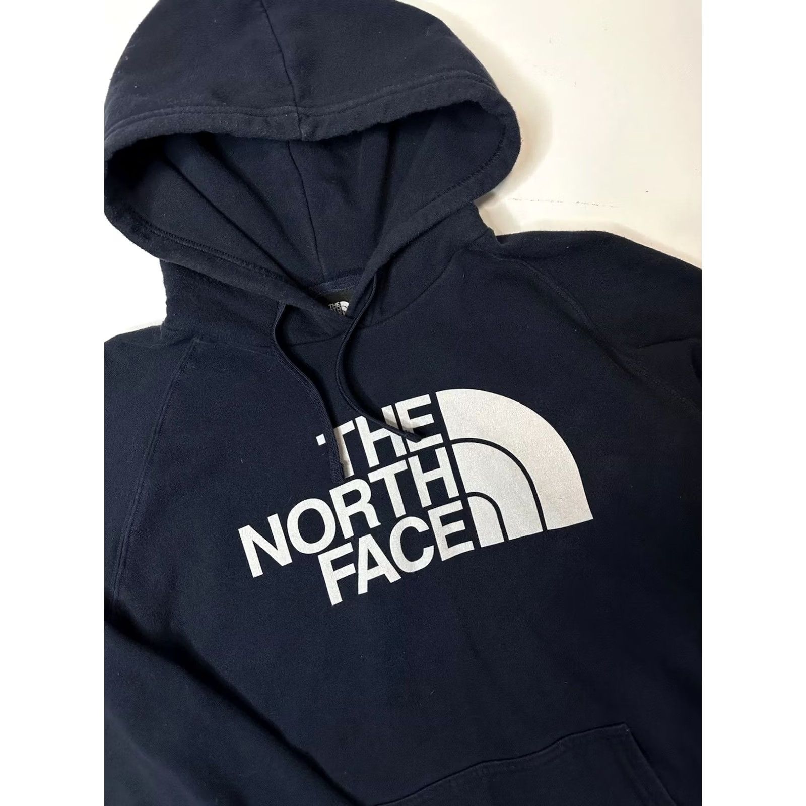 The North Face VINTAGE The North Face Hoodie Pullover Navy Blue White Women L White Navy Blue Pullover Hoodie Womens L Size L / US 10 / IT 46 - 2 Thumbnail