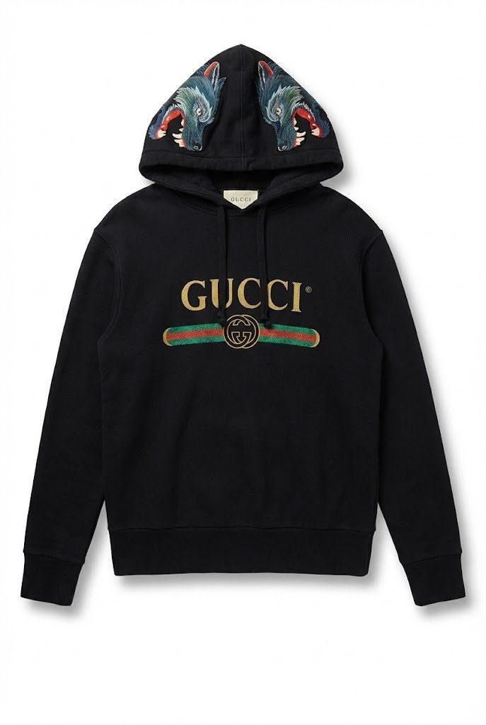 Gucci Wolf embroidered hoodie Size US S / EU 44-46 / 1 - 1 Thumbnail