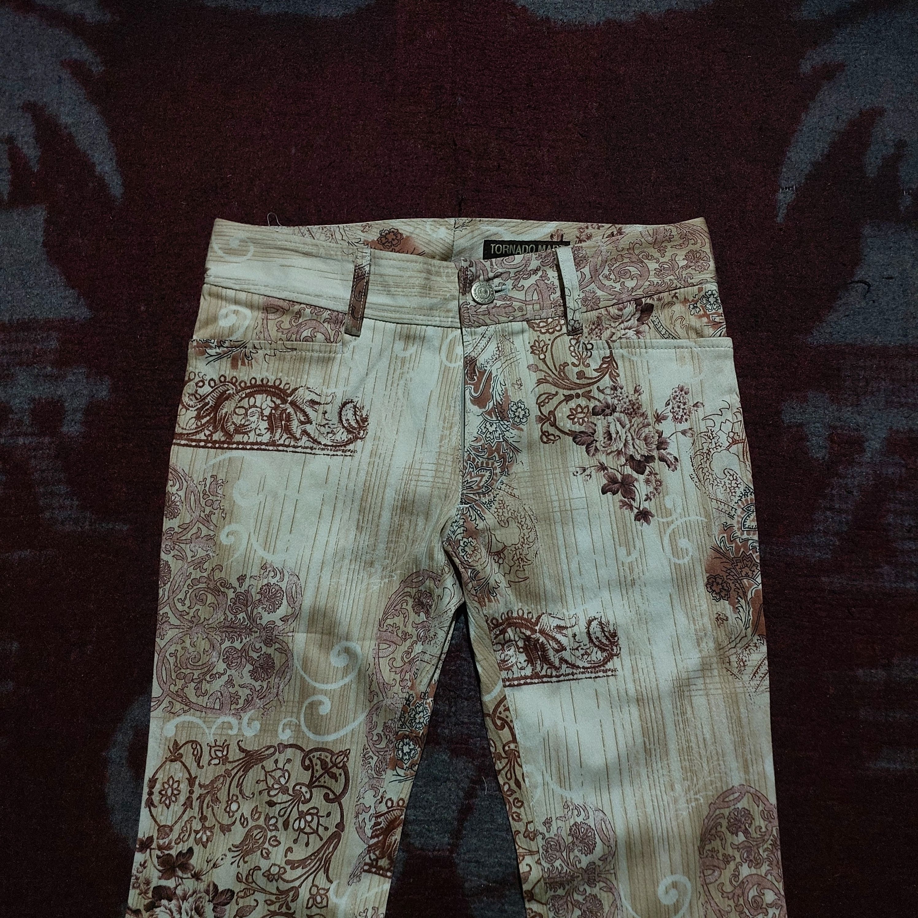 Tornado Mart Tornado Mart Magnolia flower pattern flare pants Size 26" / US 2 / IT 38 - 3 Thumbnail