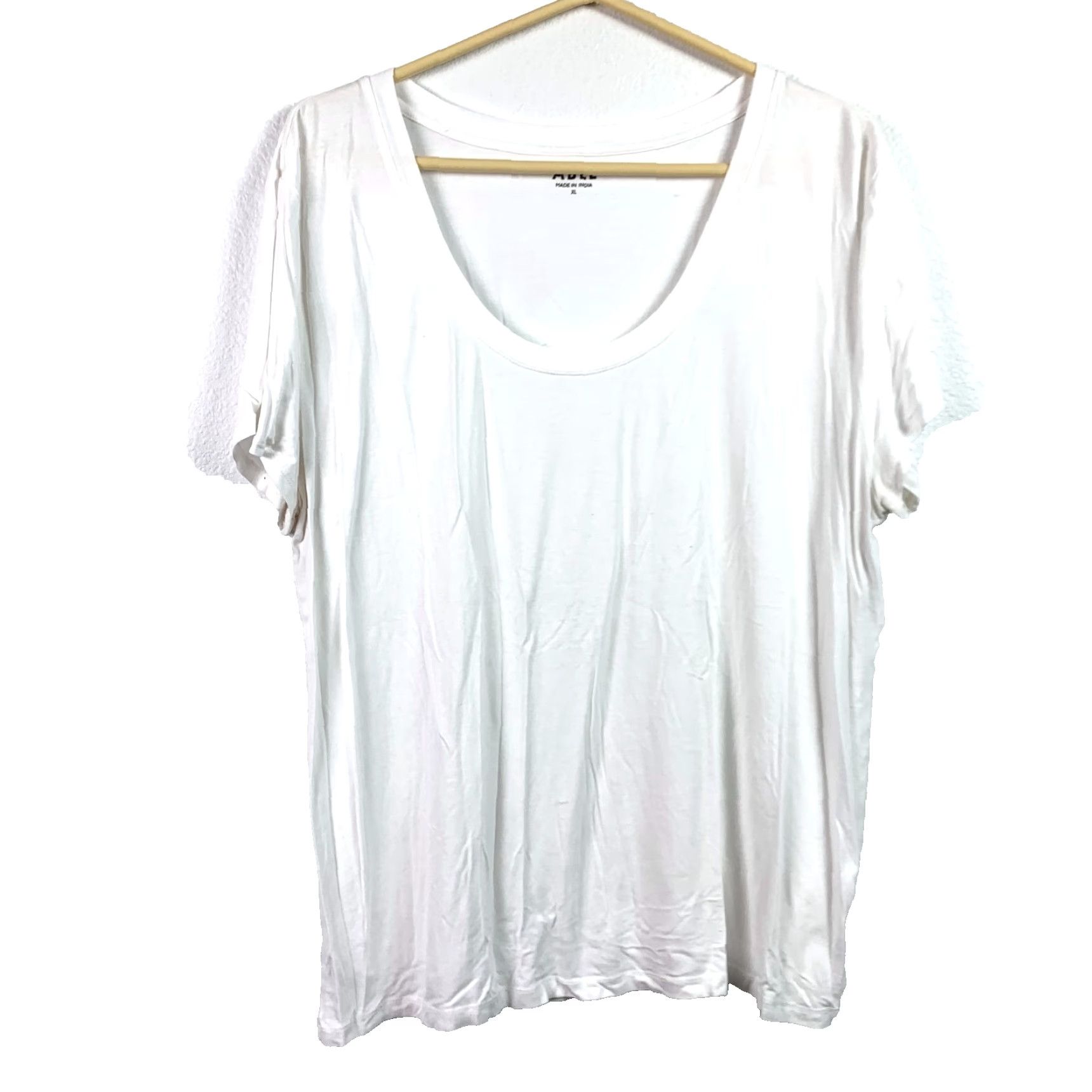 Vintage VINTAGE Able Drapey Tee White T-Shirt Scoop Neck XL Women Long Sleeve Pullover Shirt Casual 80s 90s Womens Size XL / US 12-14 / IT 48-50 - 2 Thumbnail