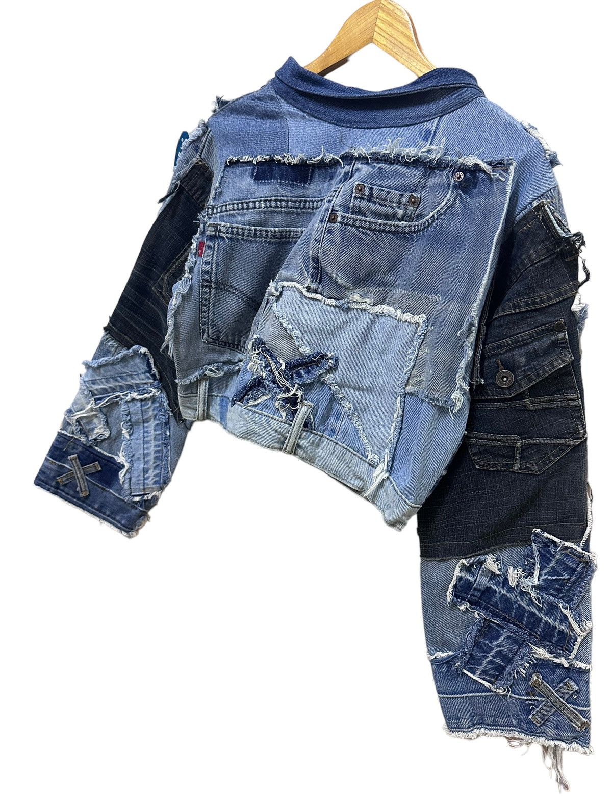 If Six Was Nine Reconstructed Levis Cropped Hagi Jeans Jacket RARE Size US M / EU 48-50 / 2 - 6 Thumbnail