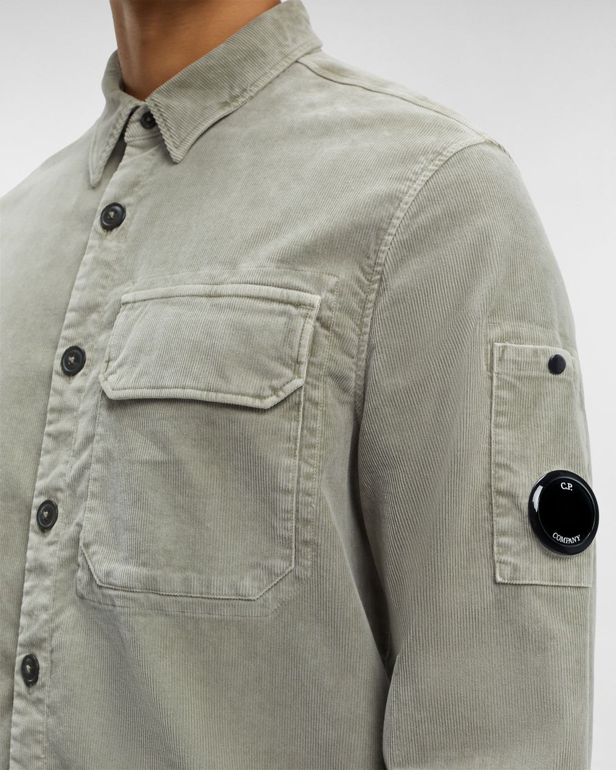 C.P. Company o1y1224 Solid Color Shirt in Sage Green Size US M / EU 48-50 / 2 - 3 Thumbnail