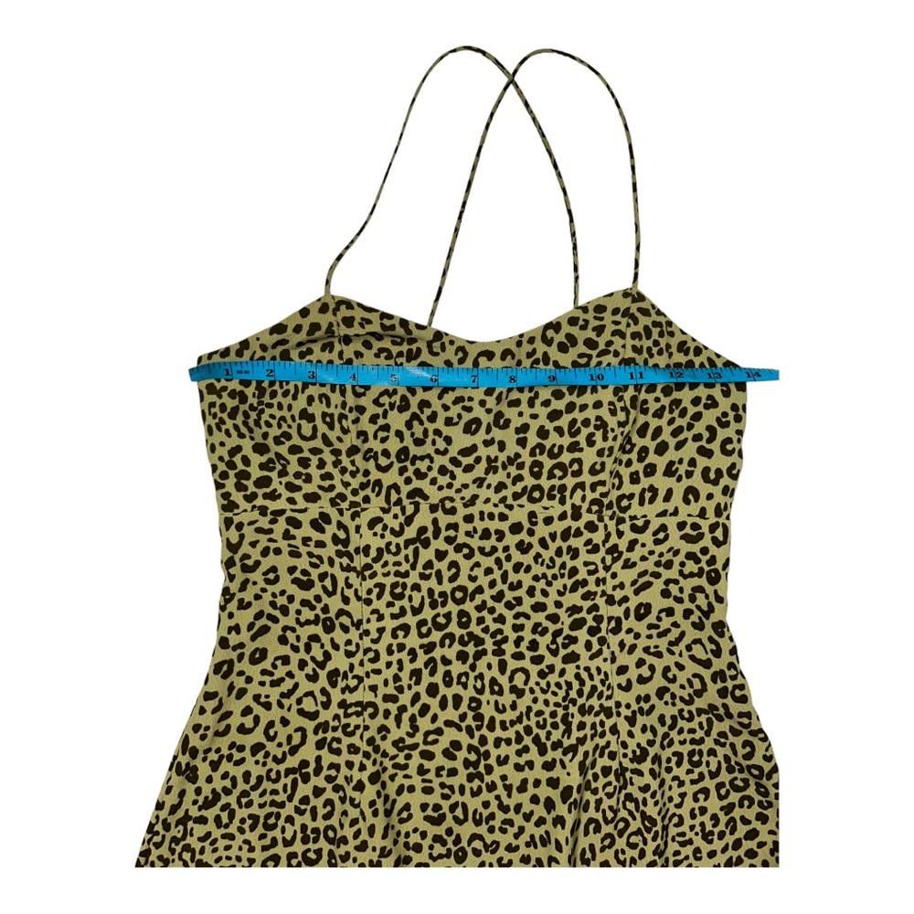 Zara Zara l Green Leopard Print Mini Dress Size Small Size S / US 4 / IT 40 - 5 Thumbnail