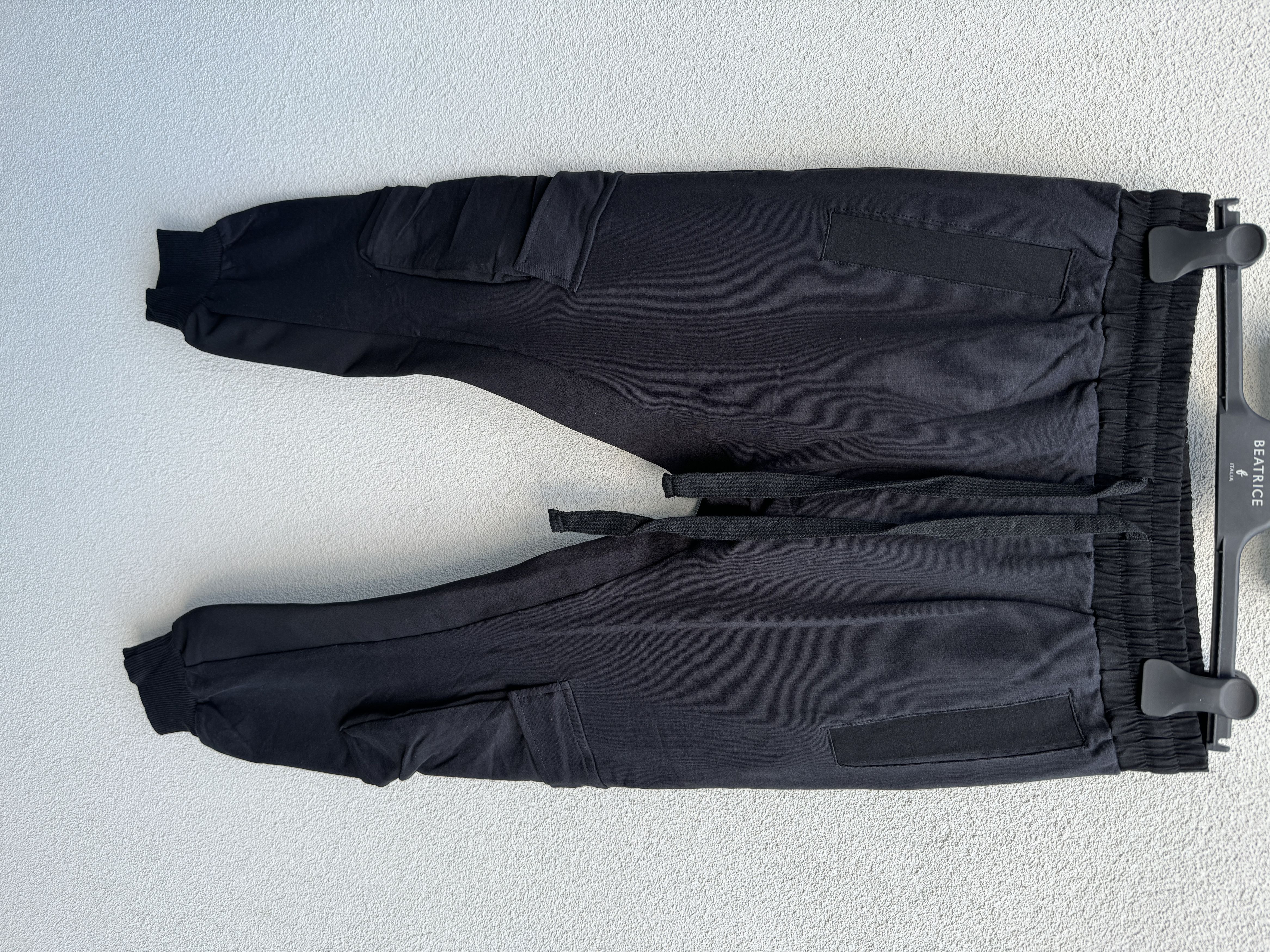 image of Thom Krom Black Trousers Drop Crotch Joggers in Anthracite/Black, Men's (Size 32)