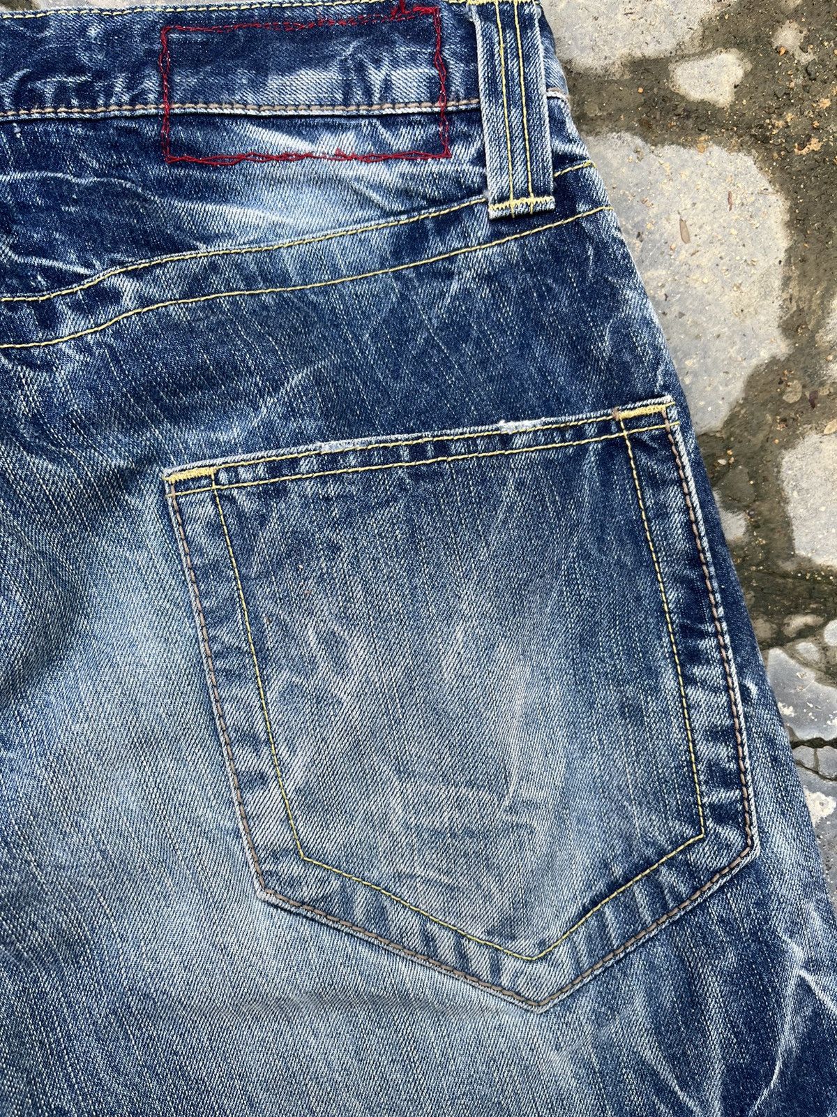 If Six Was Nine × Japanese Brand × Vintage Flare Crazy Striking Design Blue Jean Japan Denim Size US 32 / EU 48 - 20 Thumbnail