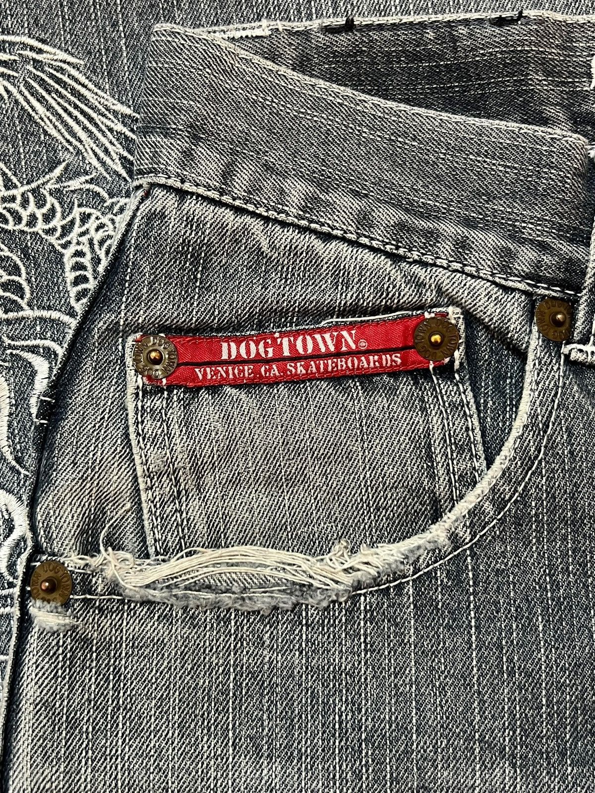 Dogtown Rare Baggy Vintage 90s Dogtown Black Dragon - Embroidered Size US 31 - 13 Thumbnail