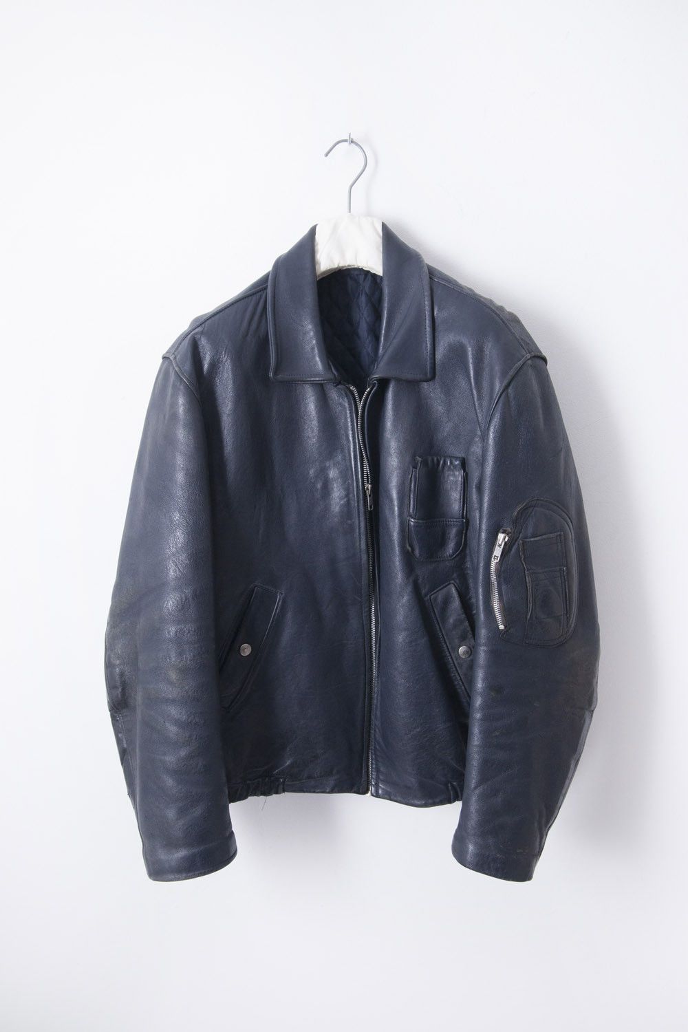 Vintage Vintage 1980's French PN leather aviator jacket Size US L / EU 52-54 / 3 - 1 Thumbnail