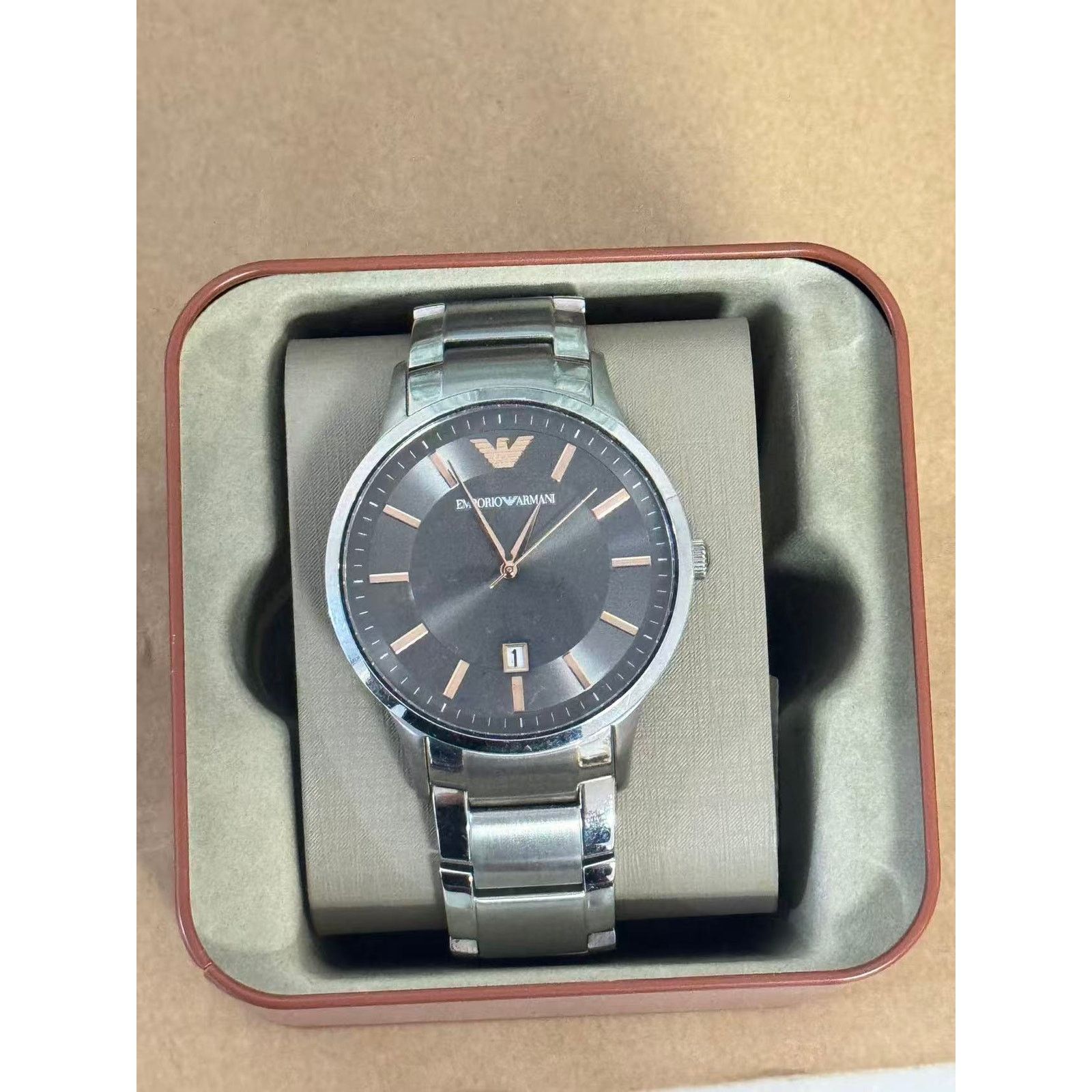 Emporio Armani Emporio Armani AR11179 Renato Quartz Black Dial Men's Watch Size ONE SIZE - 1 Thumbnail