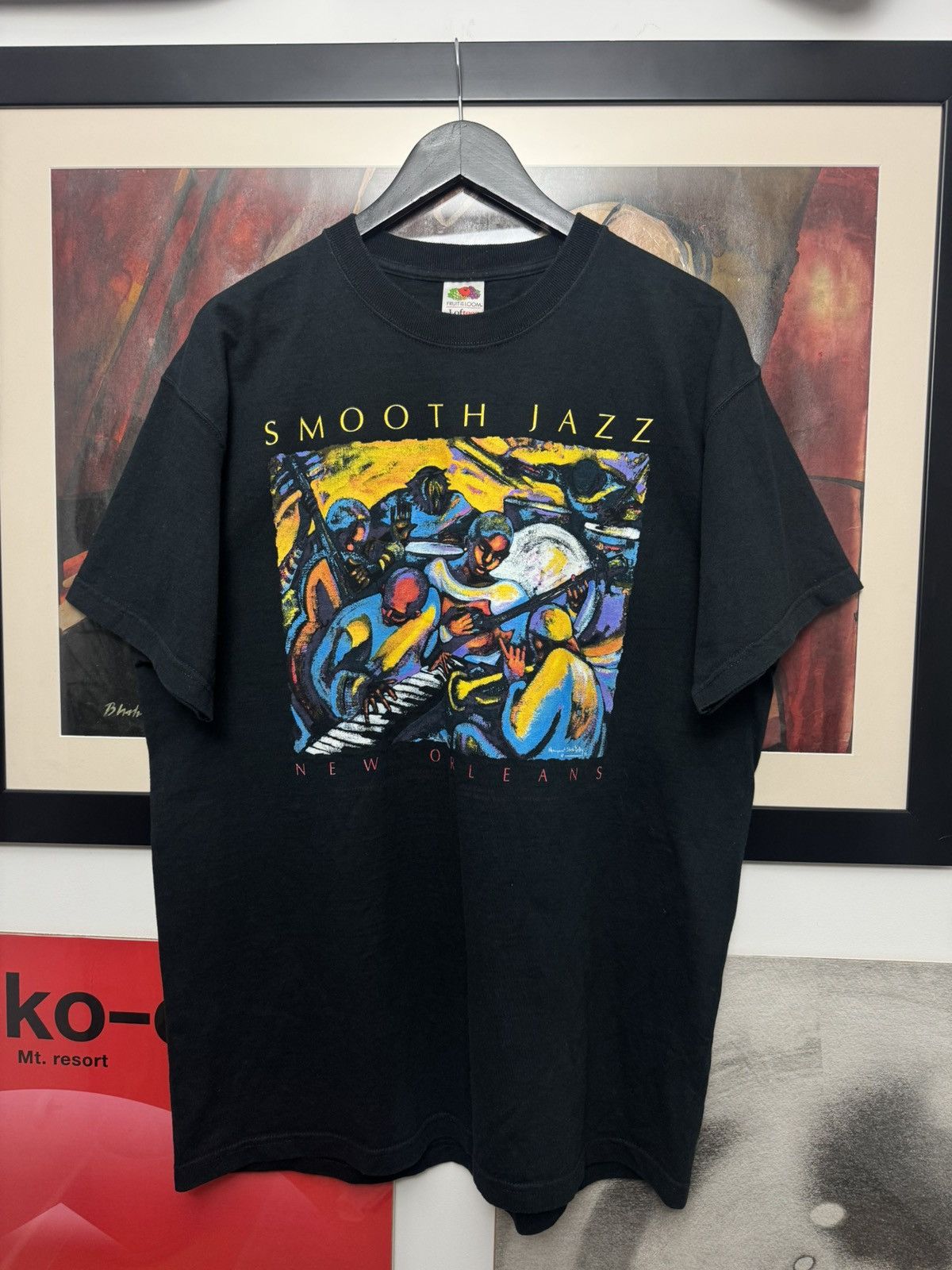 Vintage Vintage 90s New Orleans Smooth Jazz Tee Band Art Print Tee Size US XL / EU 56 / 4 - 1 Thumbnail