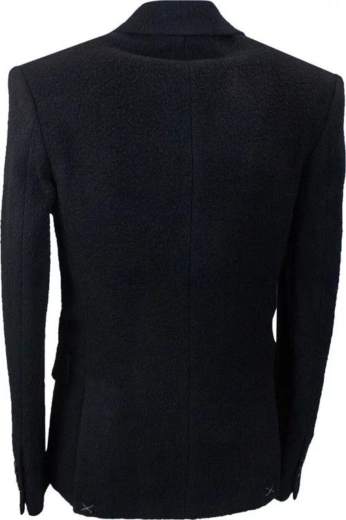 Amiri o1gr1nt1024 Boiled Wool Double Breasted Jacket in Black Size US M / EU 48-50 / 2 - 2 Thumbnail