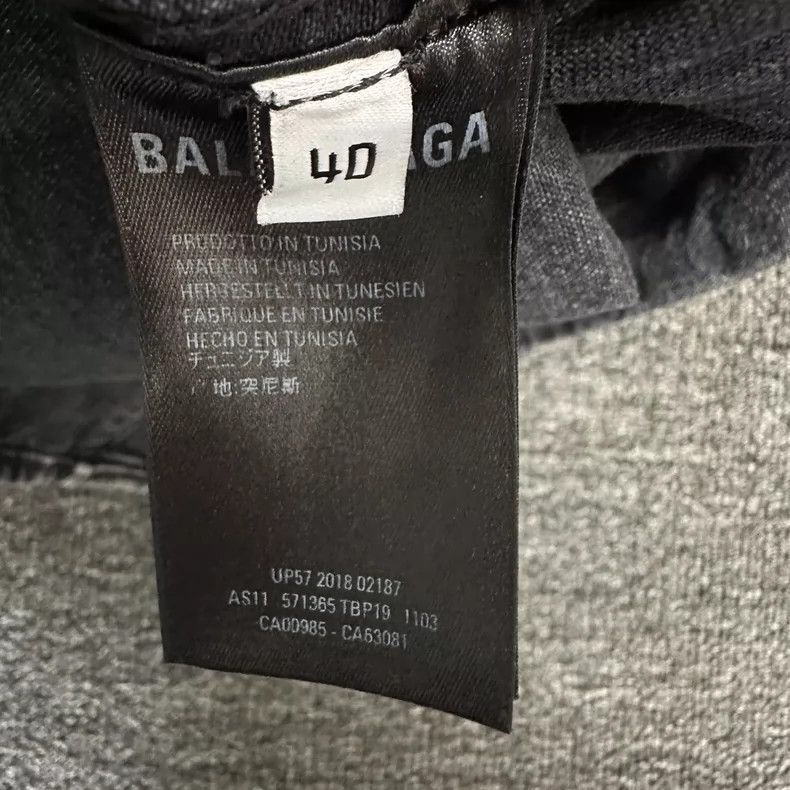 Balenciaga Balenciaga Washed denim long-sleeved shirt with green logo Size US XXS / EU 40 - 8 Thumbnail
