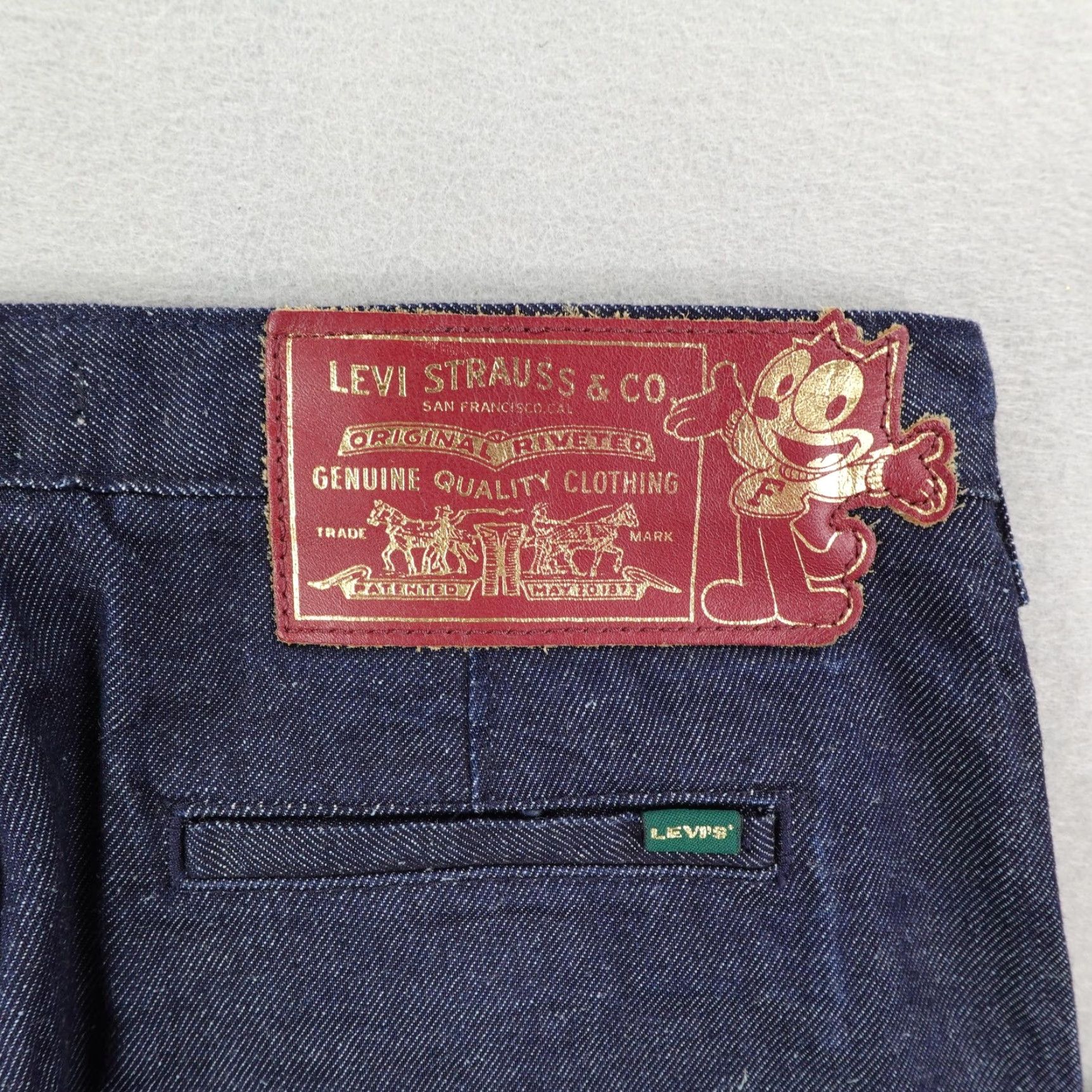 Levi's Levi's Womens 29 Blue Denim Felix The Cat Wide-Leg Baggy Pants Size 29" - 7 Thumbnail