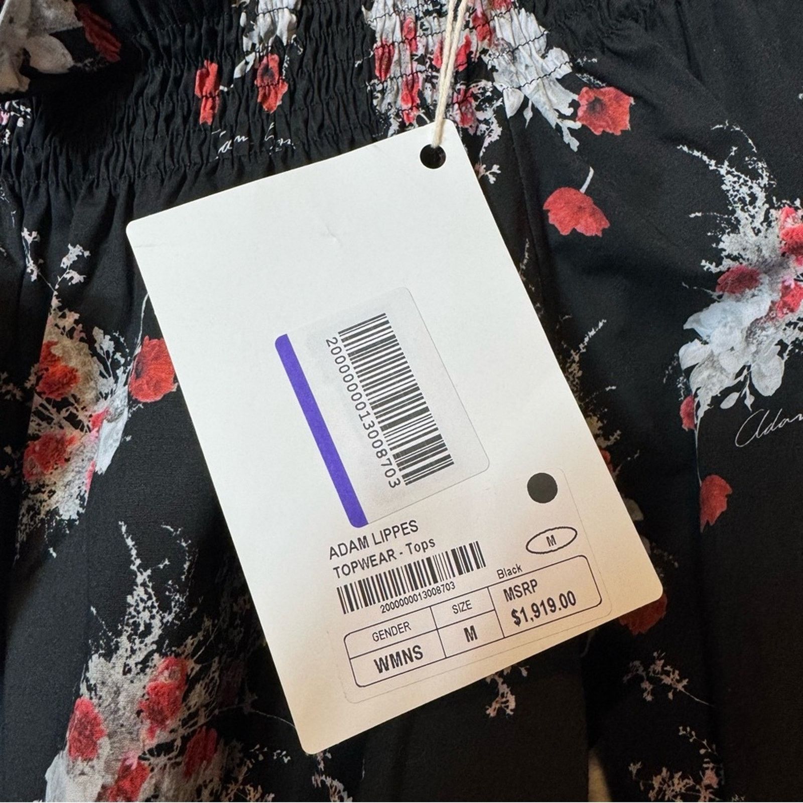 Adam Lippes Adam Lippes Off The Shoulder Poplin Black/Poppy sz M New USA Size M / US 6-8 / IT 42-44 - 3 Thumbnail