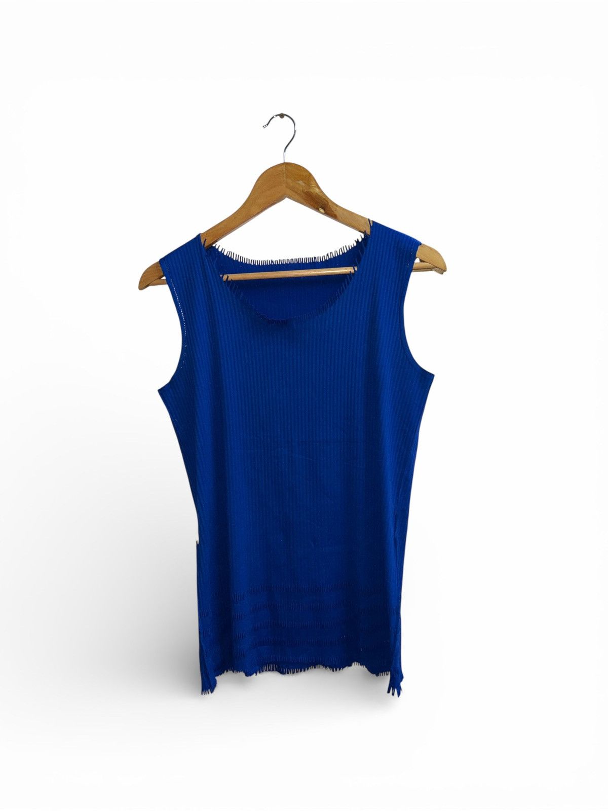 Pleats Please Issey Miyake S/S2020 A-POC Cobalt Blue Sleeveless Top Size M / US 6-8 / IT 42-44 - 1 Thumbnail