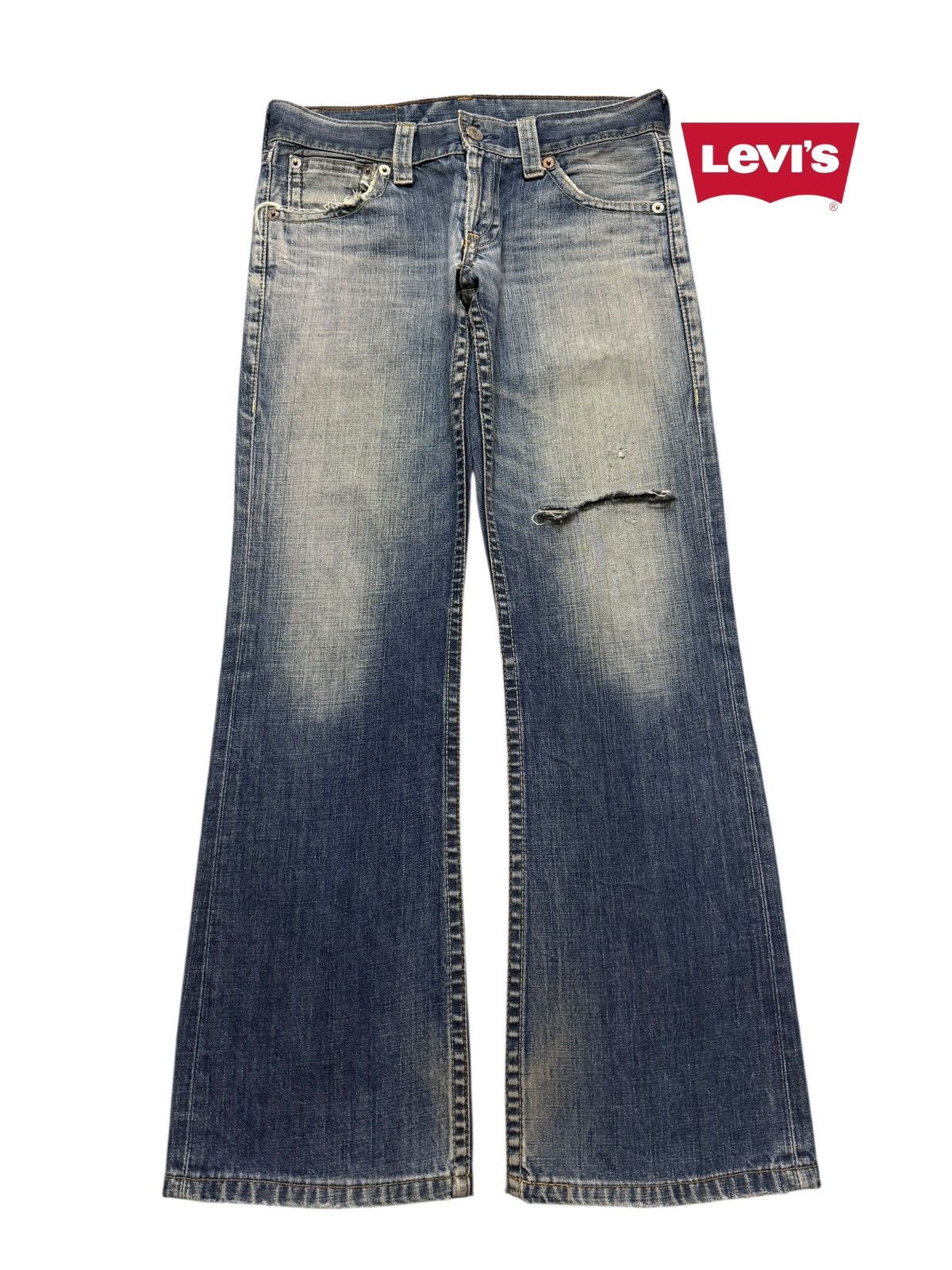 Levi's Vintage 90s Levis 507 Faded Wash Distressed Wide Leg Bootcut Size US 32 / EU 48 - 1 Thumbnail