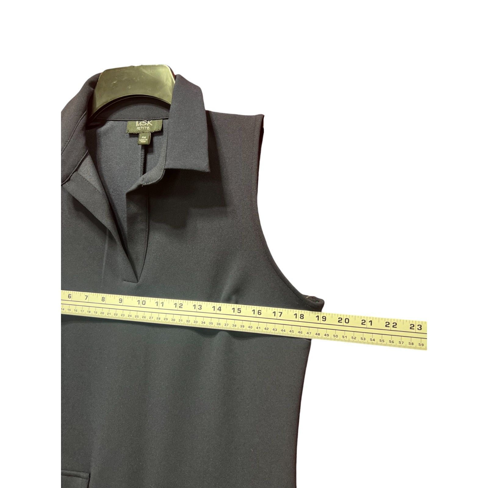 Other MSK - Women's Sleeveless Shift Dress Petite - Navy Blue - Pe Size M / US 6-8 / IT 42-44 - 5 Thumbnail