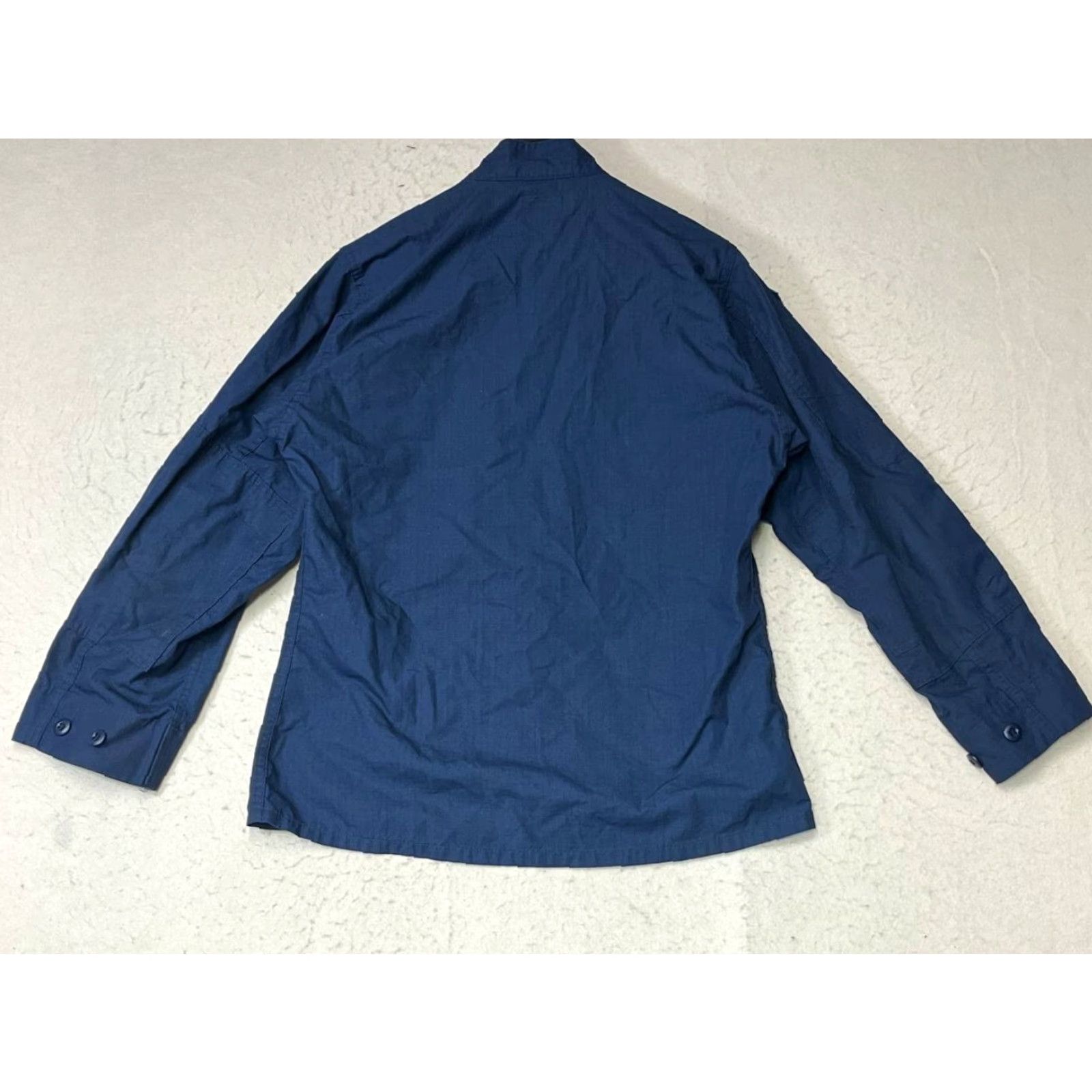 Vintage VINTAGE US Navy Field Jacket Blue Men M Regular Mid-Length Cotton Nylon Water Resistant Pockets Military Coat All Seasons Hooded Front Button Size US M / EU 48-50 / 2 - 2 Thumbnail