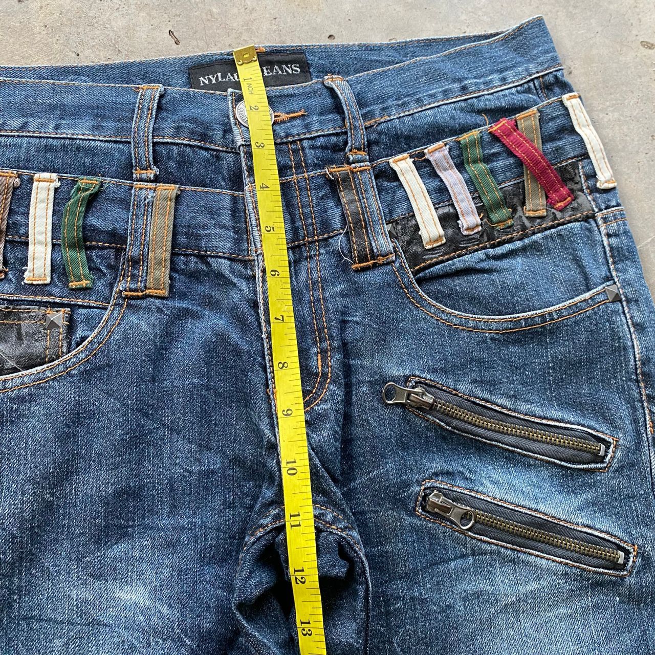 If Six Was Nine 💥Best Offer💥Vintage Nylaus Double Waist Distressed Denim Size US 32 / EU 48 - 9 Thumbnail