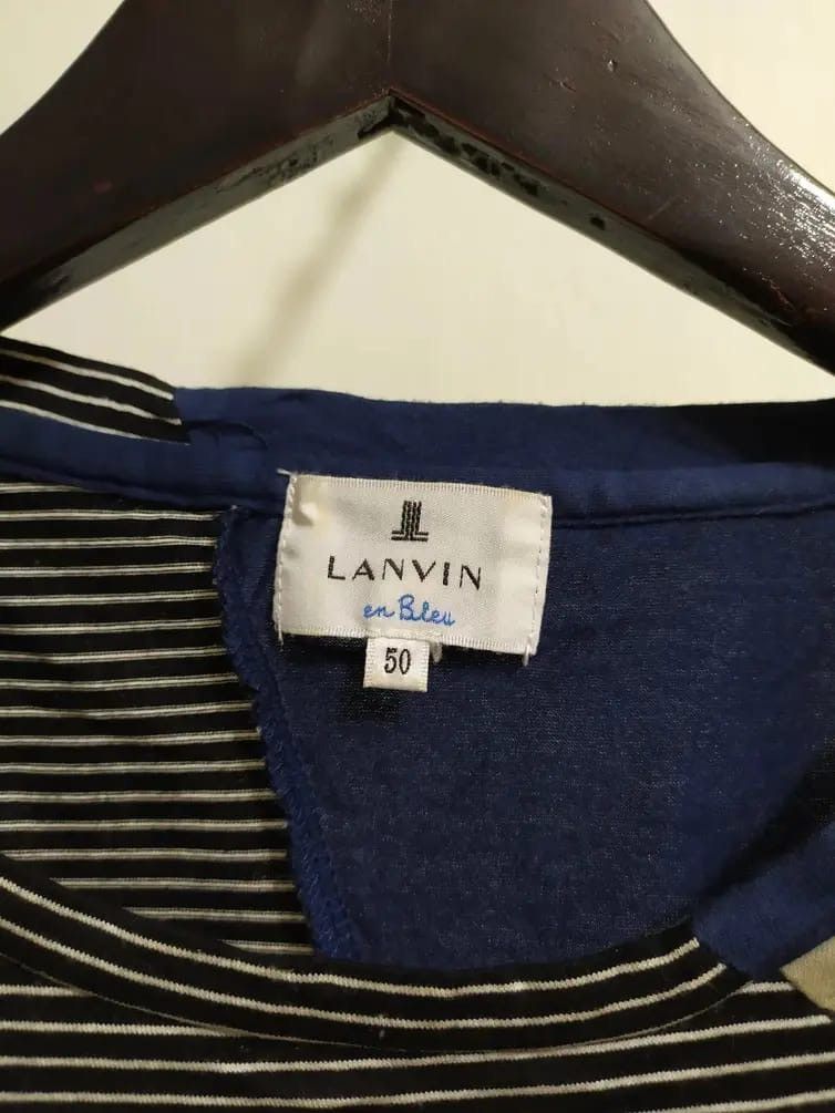 Lanvin Rare!!! Lanvin Patchwork deconstructed style Stripe Tshirt Size US M / EU 48-50 / 2 - 9 Thumbnail