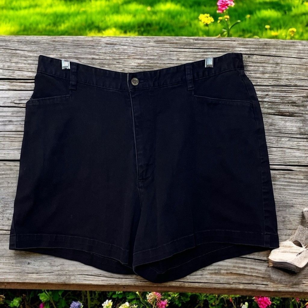 Lee × Vintage Vtg 90s Lee Khaki Casuals Chinos Navy High Waisted Shorts L Size 34" / US 12 / IT 48 - 1 Thumbnail