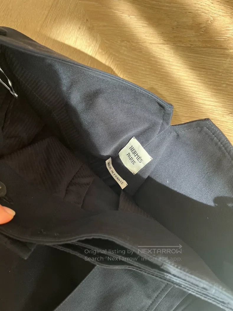 Hermes Hermes Women's pants - black, 100% pure cotton Size 24" / US 00 / IT 34 - 5 Thumbnail