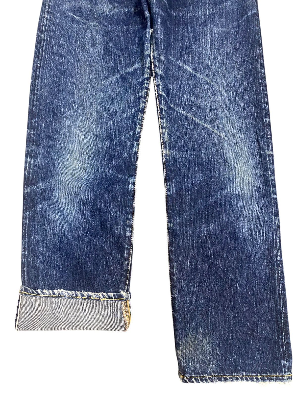 Japanese Brand Vintage Nylon Blue Wash Distressed Loose Jeans Size US 29 - 5 Thumbnail