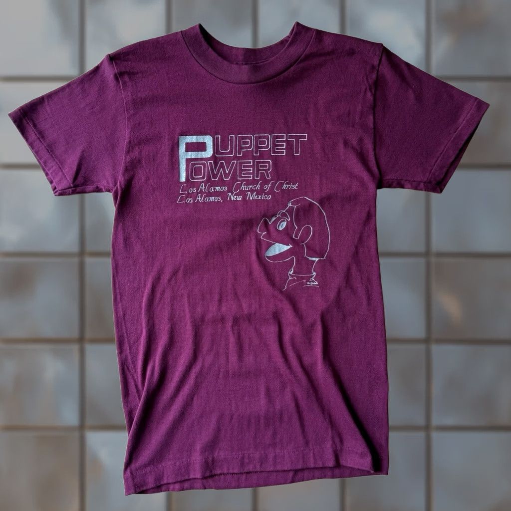 Vintage VINTAGE Puppet Power Shirt S Maroon 80s Made USA Los Alamos New Mexico Nuclear Size US S / EU 44-46 / 1 - 1 Thumbnail