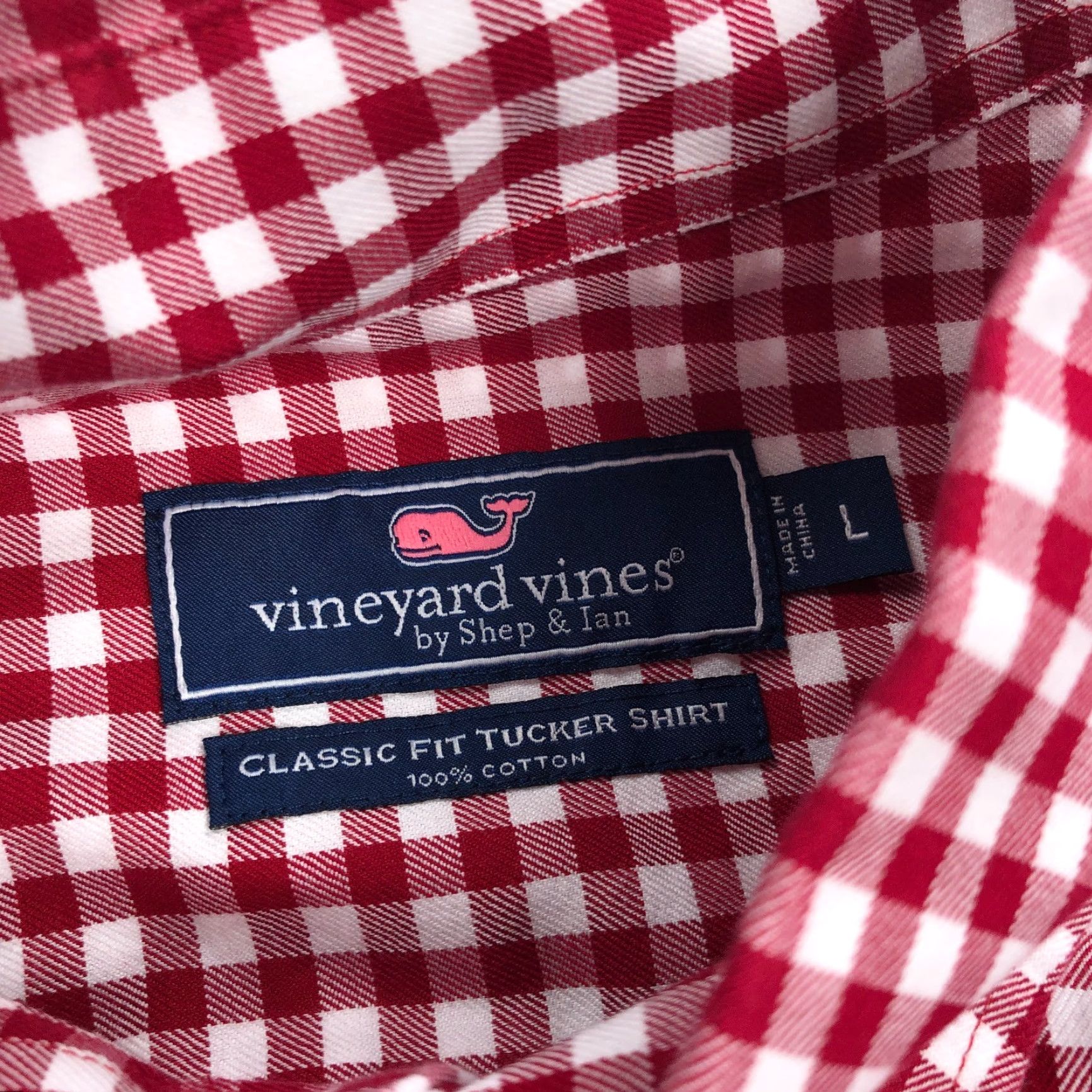 Vineyard Vines Vineyard Vines Shirt Mens Large Red Check Tucker Long Sleeve Button Up Whale Size US L / EU 52-54 / 3 - 5 Thumbnail