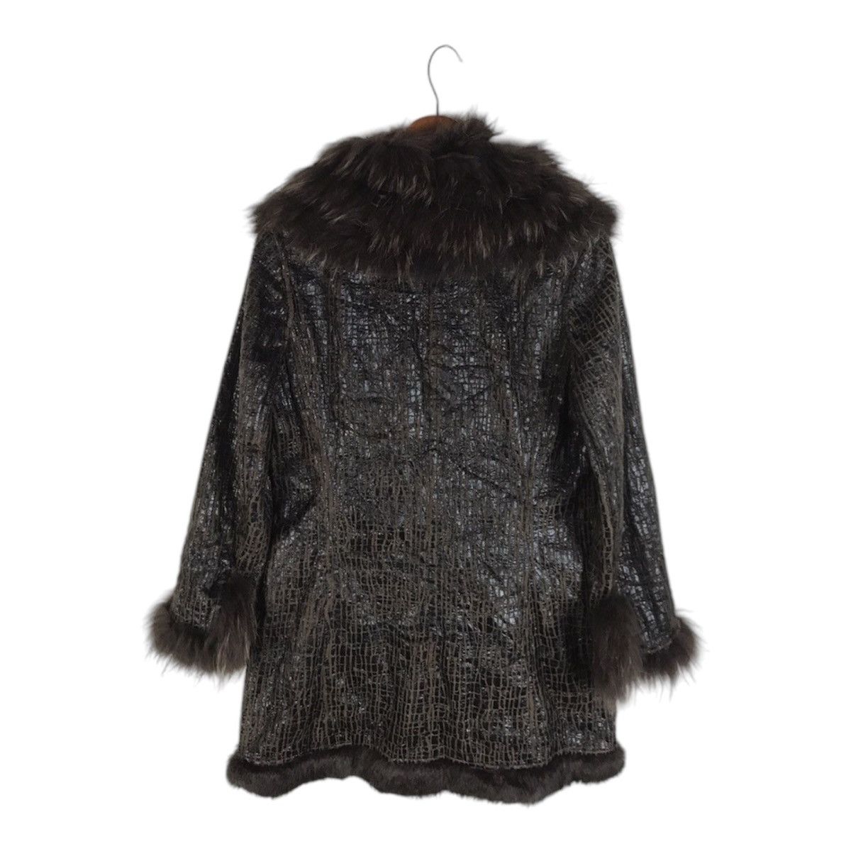Sagafurs Vintage 70s Real Raccoon Fur Sash Coat – Glam Rock Boho Luxe Size M / US 6-8 / IT 42-44 - 2 Thumbnail