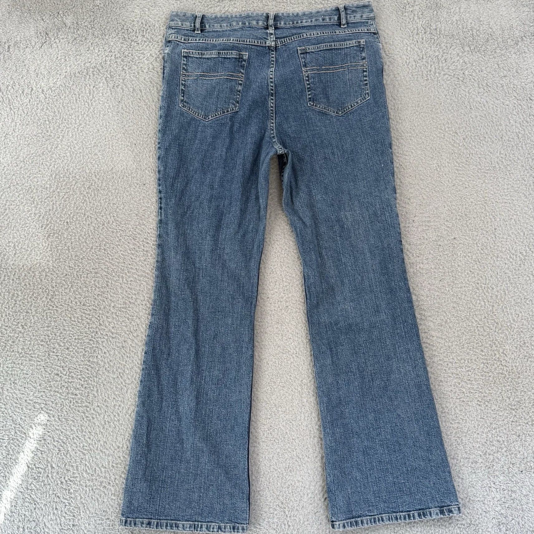 Denime VINTAGE? No. J Jill Jeans Womens 14 Blue Denim Straight Leg Mid Rise Stretch Bootcut Jeans Size 36" / US 14 / IT 50 - 6 Thumbnail
