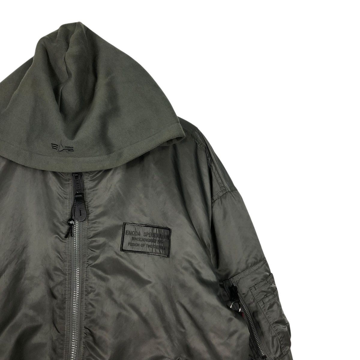 Alpha Industries 🔥VINTAGE REVERSIBLE BOMBER JACKET ALPHA INDUSTRIES BIG LOGO Size US L / EU 52-54 / 3 - 20 Thumbnail
