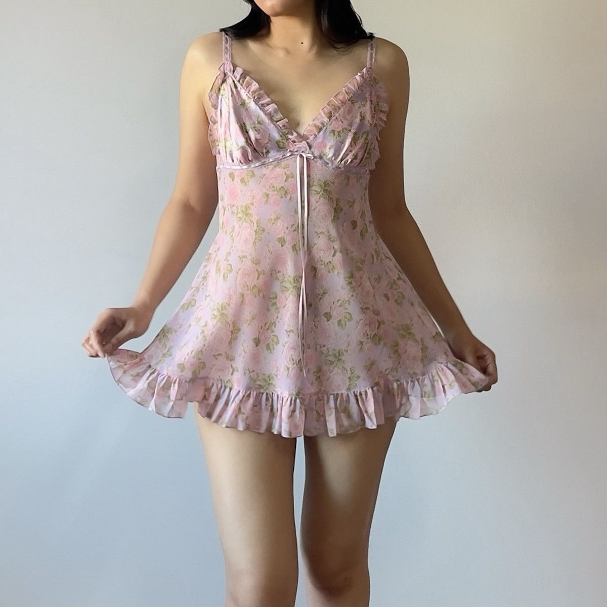 Victoria's Secret Victoria’s Secret Floral Chiffon Slip Dress (M) Size M / US 6-8 / IT 42-44 - 5 Thumbnail