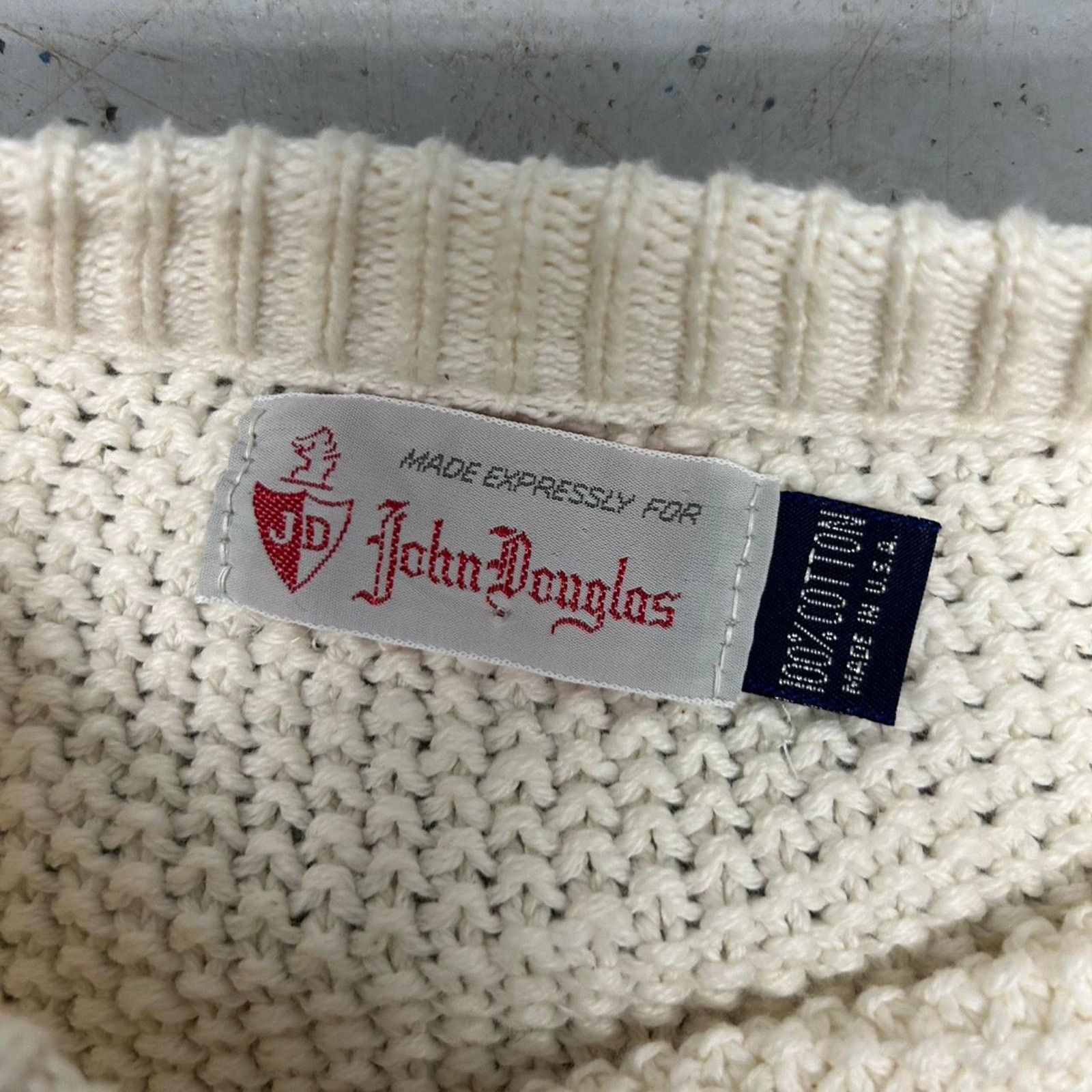 Other Cream and white striped VTG John Douglas sweater Size M / US 6-8 / IT 42-44 - 3 Thumbnail