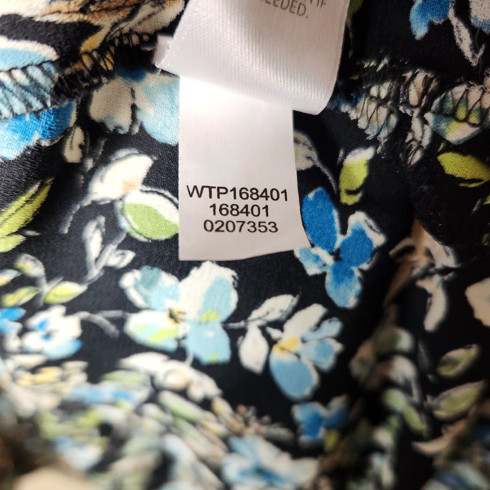 J. Jill J. Jill Black Floral Collared Buttonfront Flowy Layered Tunic-Size XL Size XL / US 12-14 / IT 48-50 - 7 Thumbnail