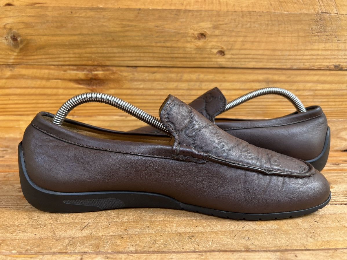 Gucci Men’s San Marino Leather Gg Guccissima Driving Loafers