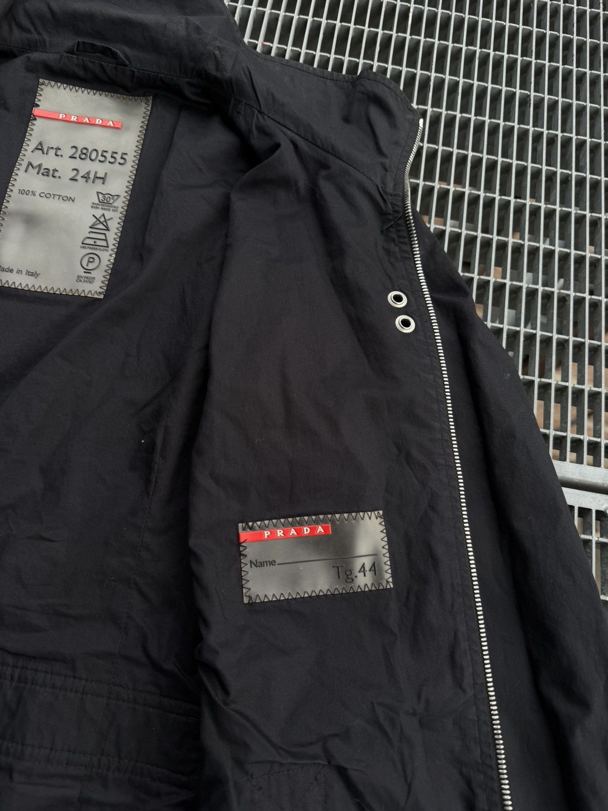 Prada Vintage 00s Prada Nylon Biker Jacket Size US S / EU 44-46 / 1 - 14 Thumbnail