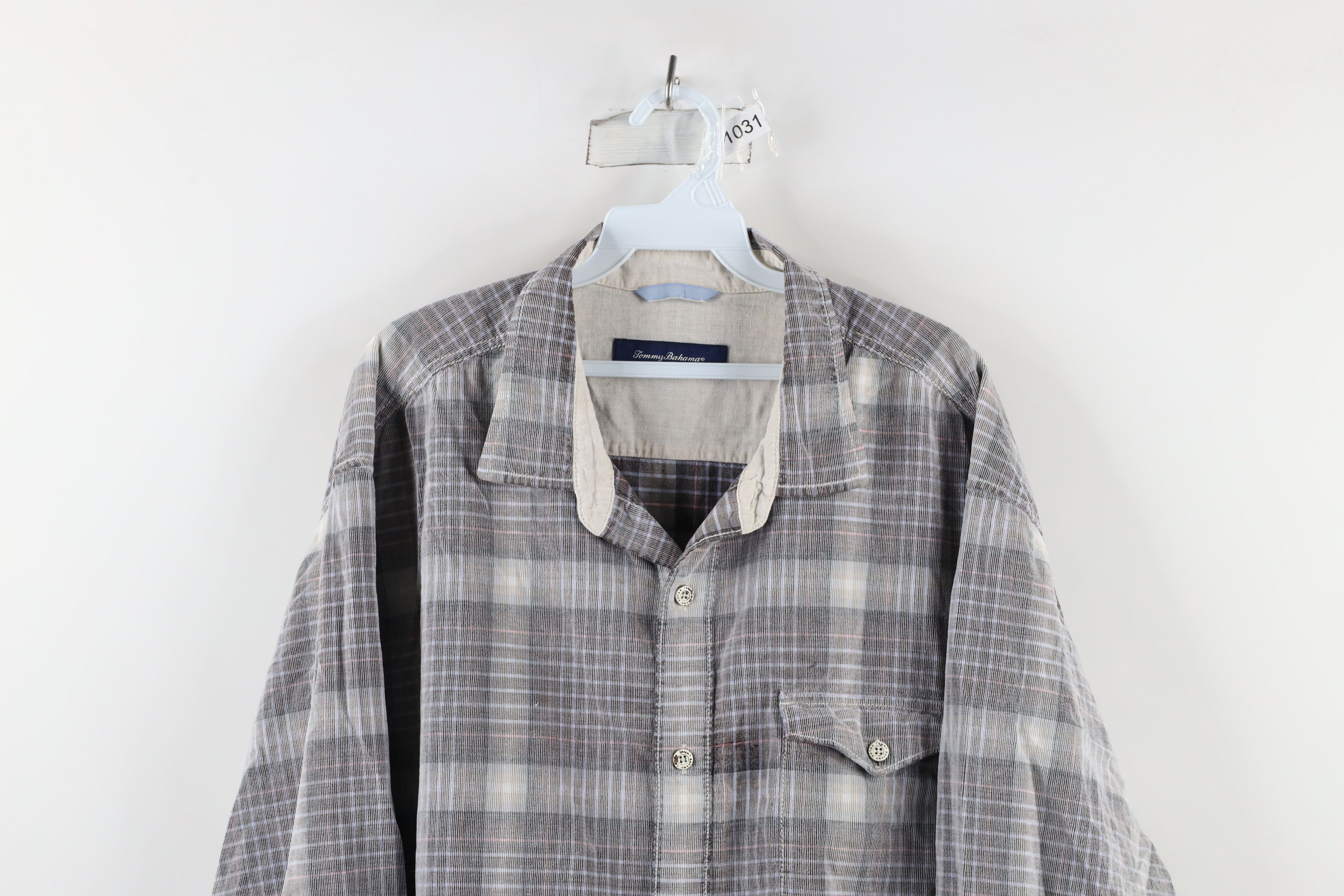 Tommy Bahama × Vintage Tommy Bahama Corduroy Collared Button Shirt Plaid Cotton Size US XXL / EU 58 / 5 - 2 Thumbnail
