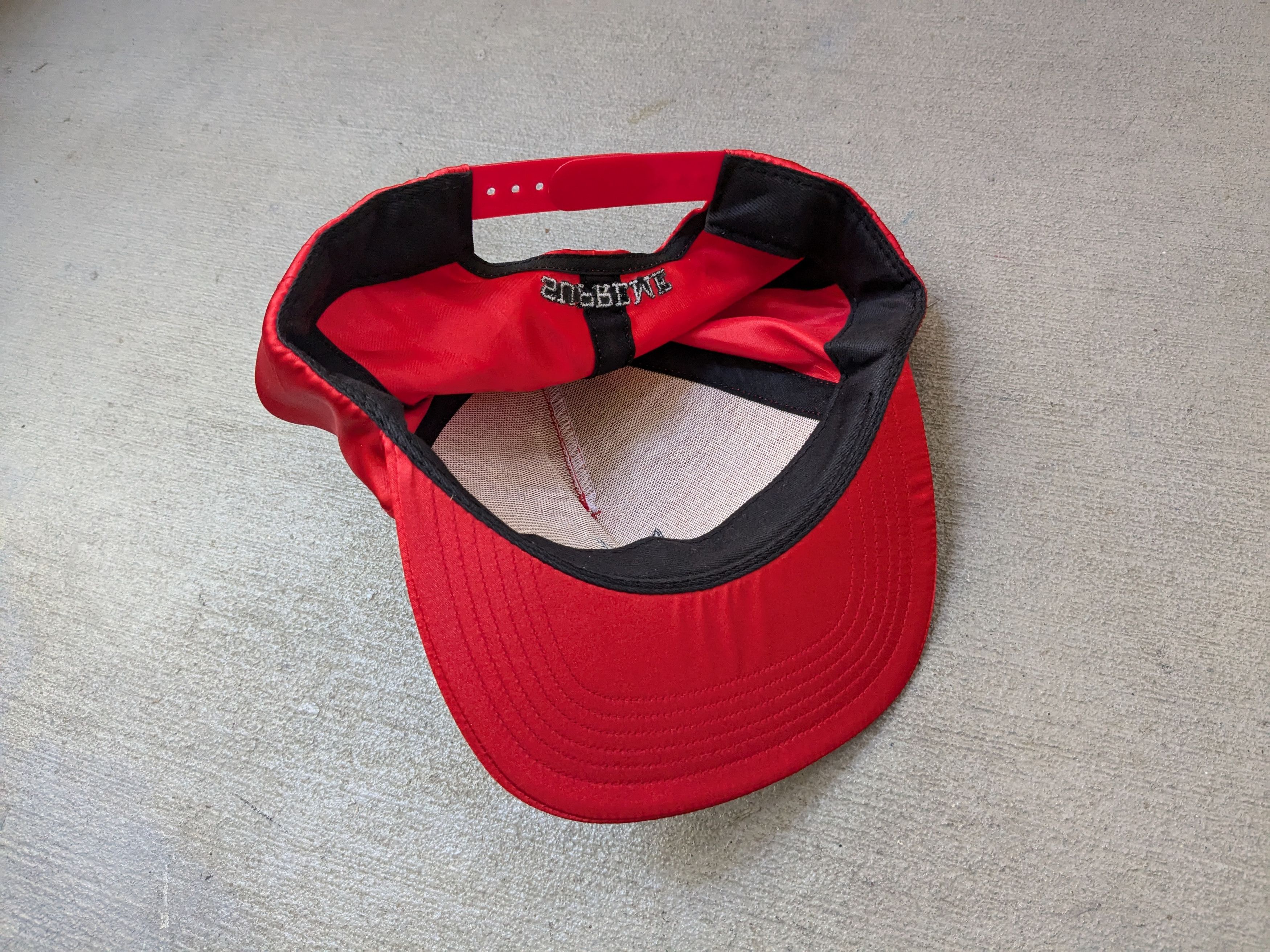 Playboy × Supreme Supreme Playboy Satin 6 Panel Hat Cap Red Adjustable Size ONE SIZE - 10 Thumbnail