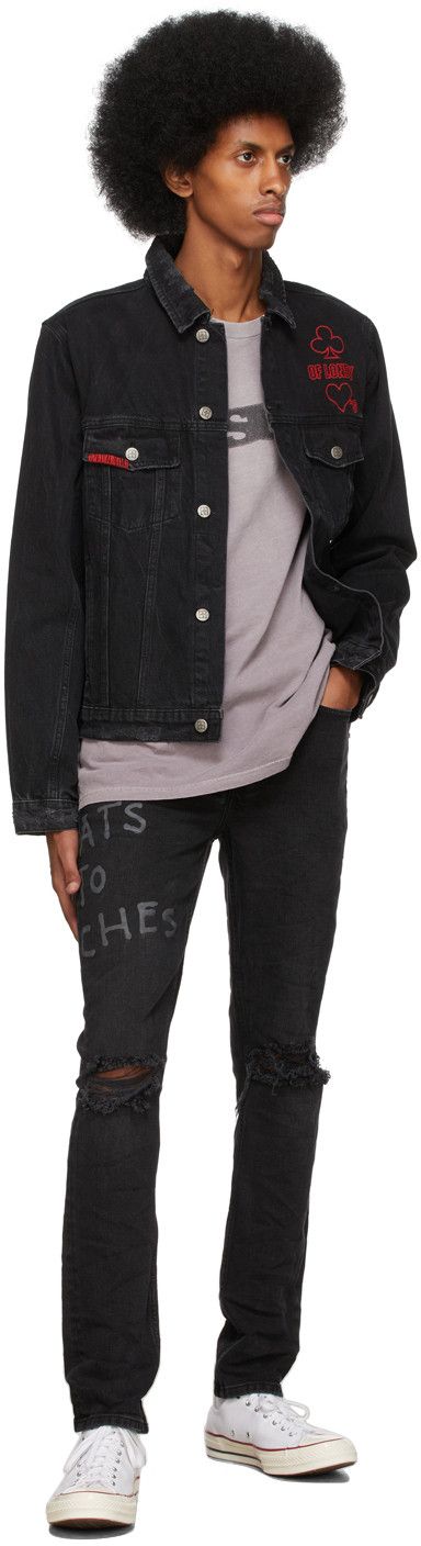 image of Ksubi Black Chitch Rats To Riches Trashed Jeans, Men's (Size 30)