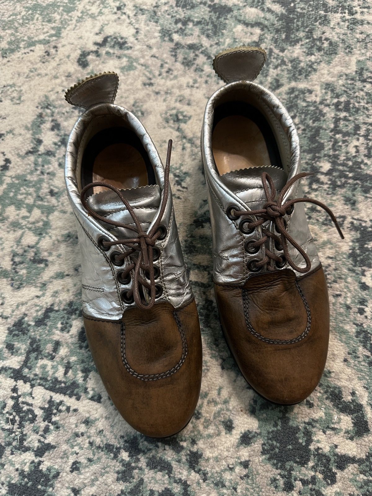 C.P. Company C.P. Company x Pantofola D'oro Oxford Leather Silver Shoes Size US 5 / EU 37 - 5 Thumbnail