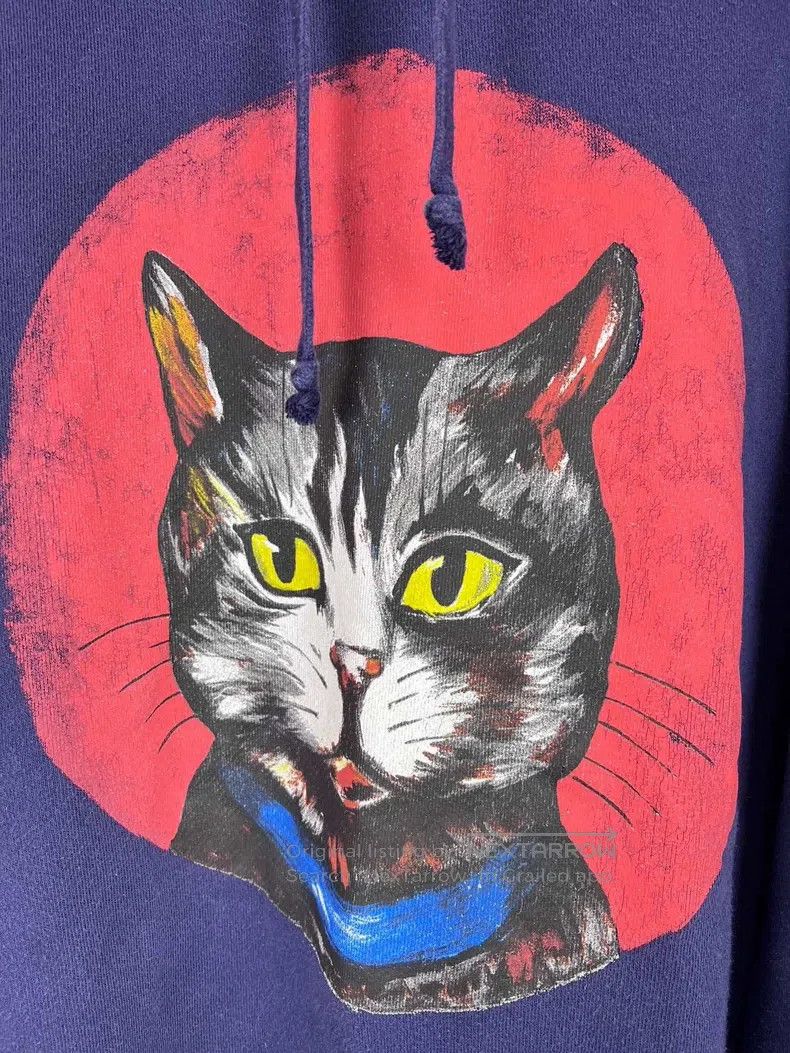 Gucci Gucci Elf cat slogan hoodie Size US L / EU 52-54 / 3 - 3 Thumbnail