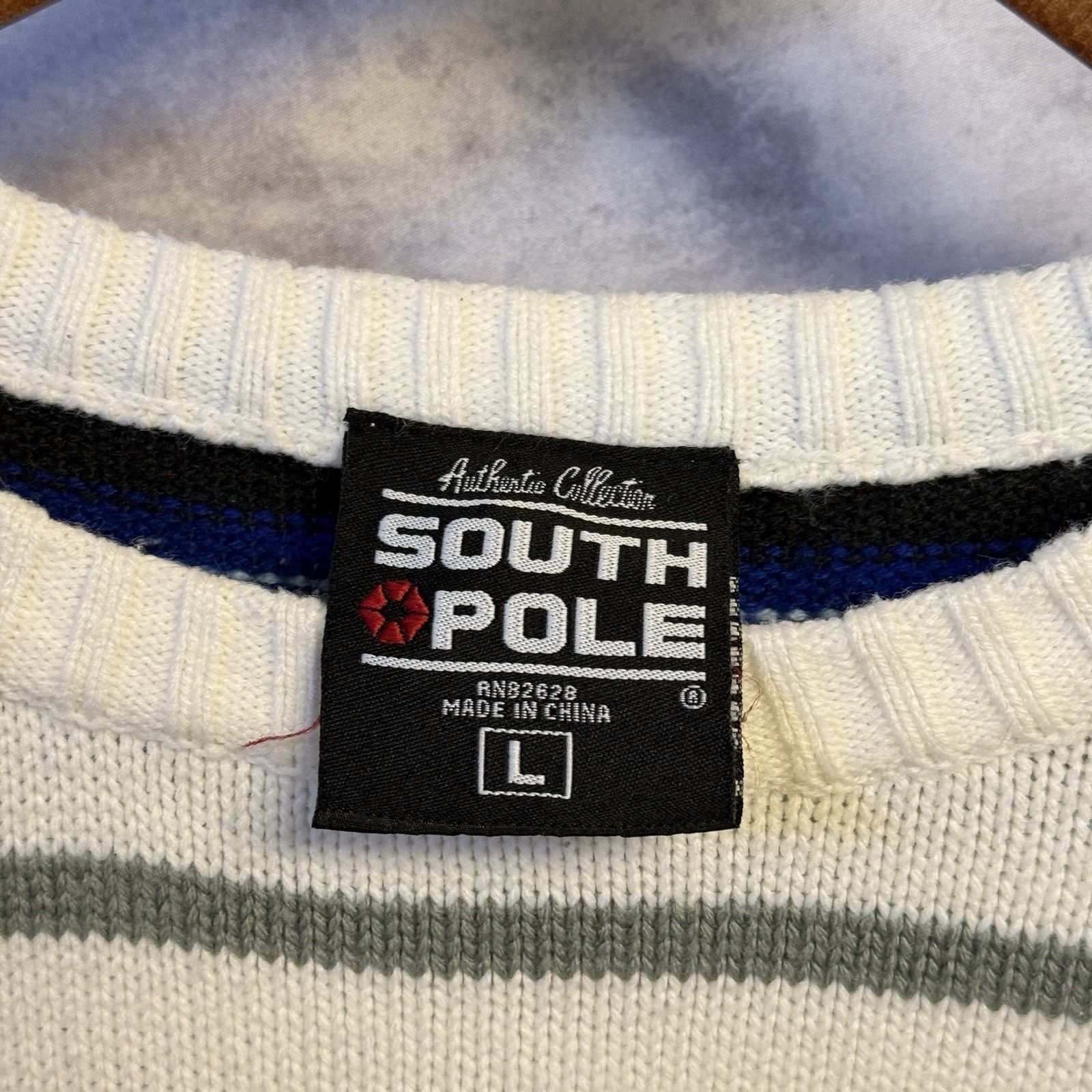 Southpole × Vintage Vintage Southpole Knit Sweater Mens Large Crew Neck Striped Size US L / EU 52-54 / 3 - 4 Thumbnail