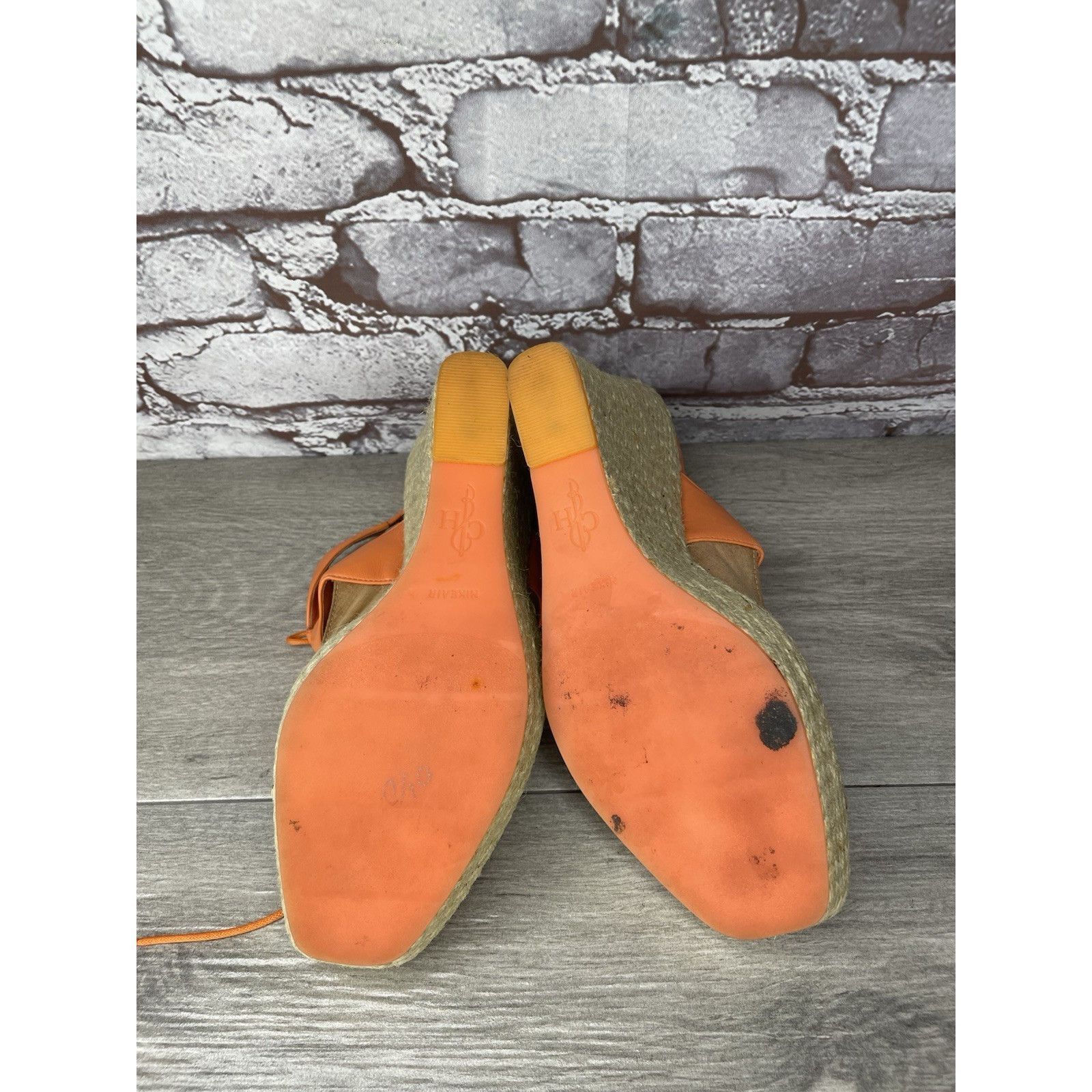Cole Haan Cole Haan Orange Leather Lace Up Wedge Espadrilles Sandals W Size US 9.5 / IT 39.5 - 7 Thumbnail